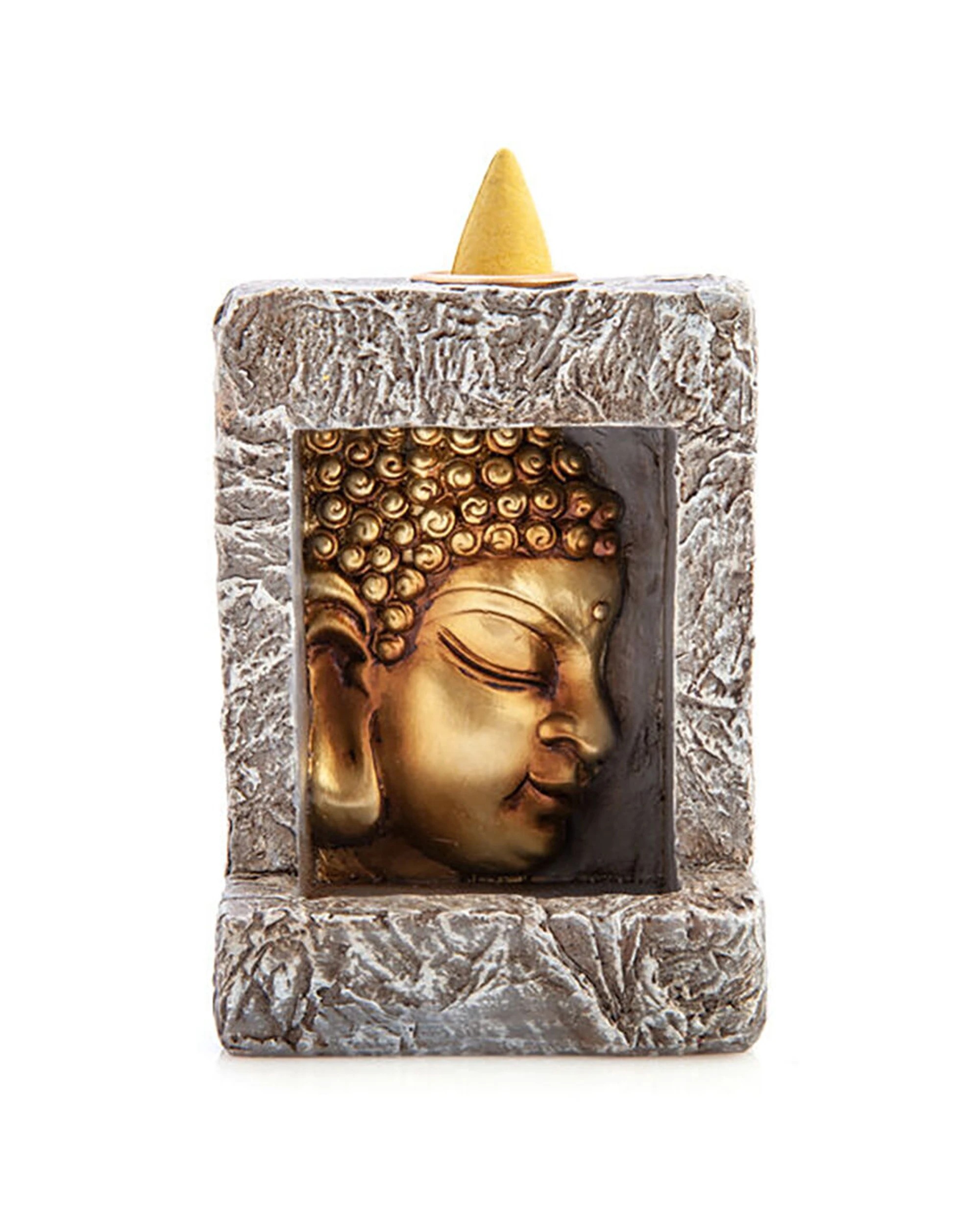 1 MDI Backflow Burner Frame Buddha Head Incense Burner - Multi, 1 of 5