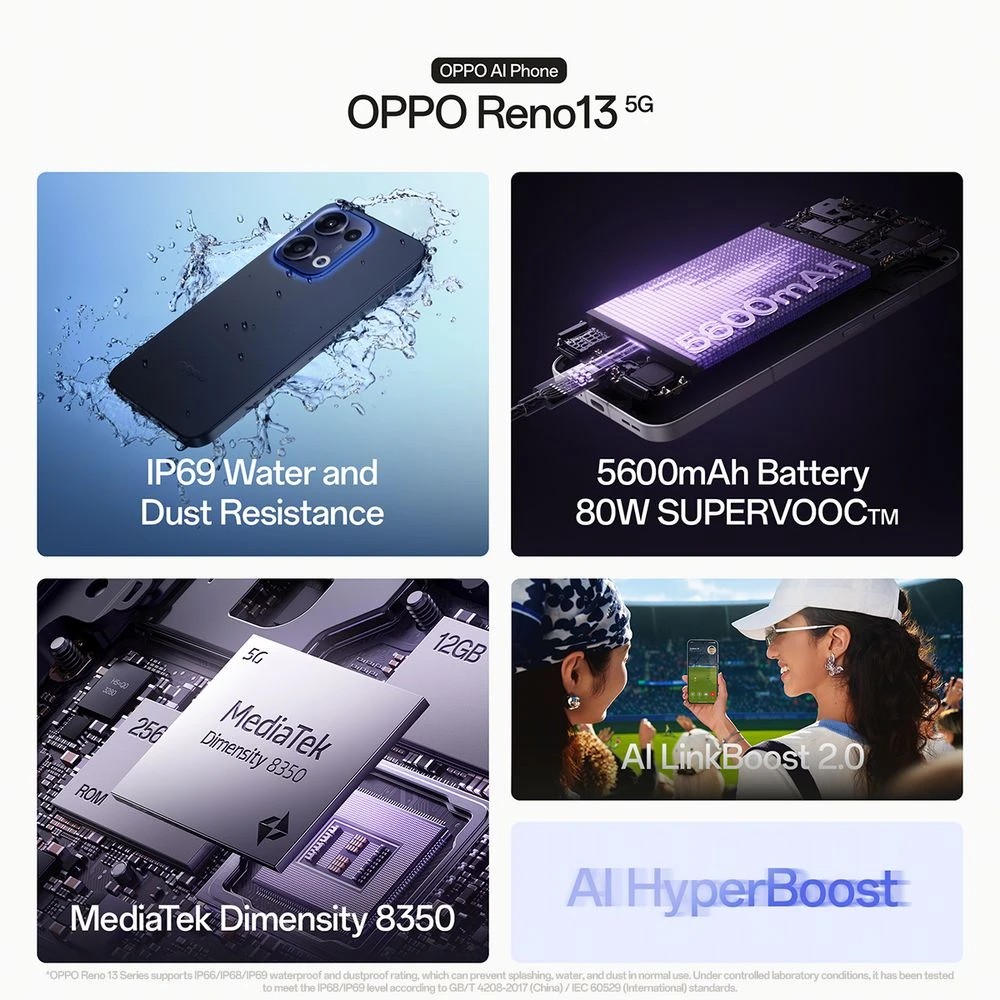 3 OPPO Reno13 5G 256GB Luminous Blue, 3 of 10