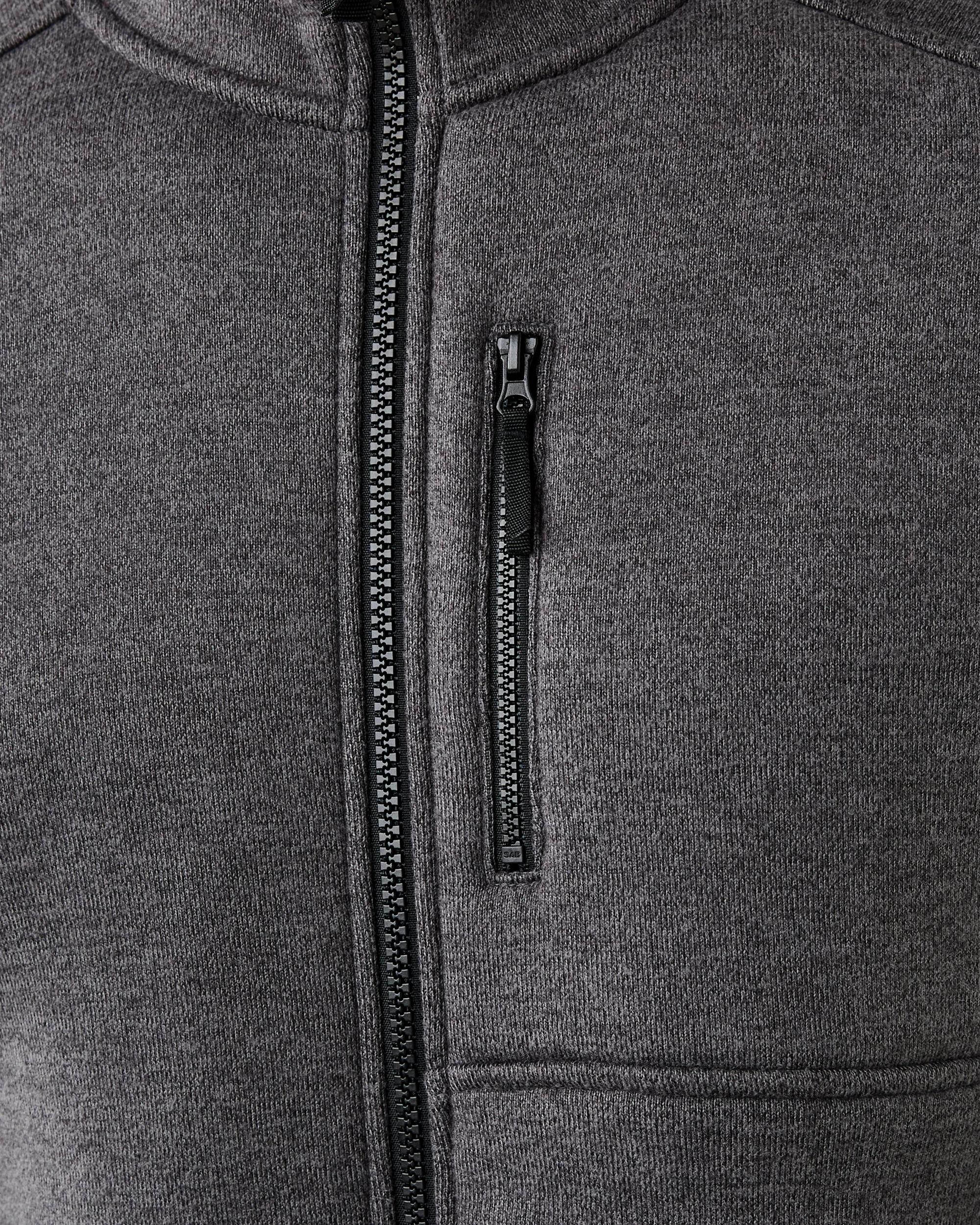 7 Active Mens Knit Sherpa Jacket Char Marle, 7 of 8