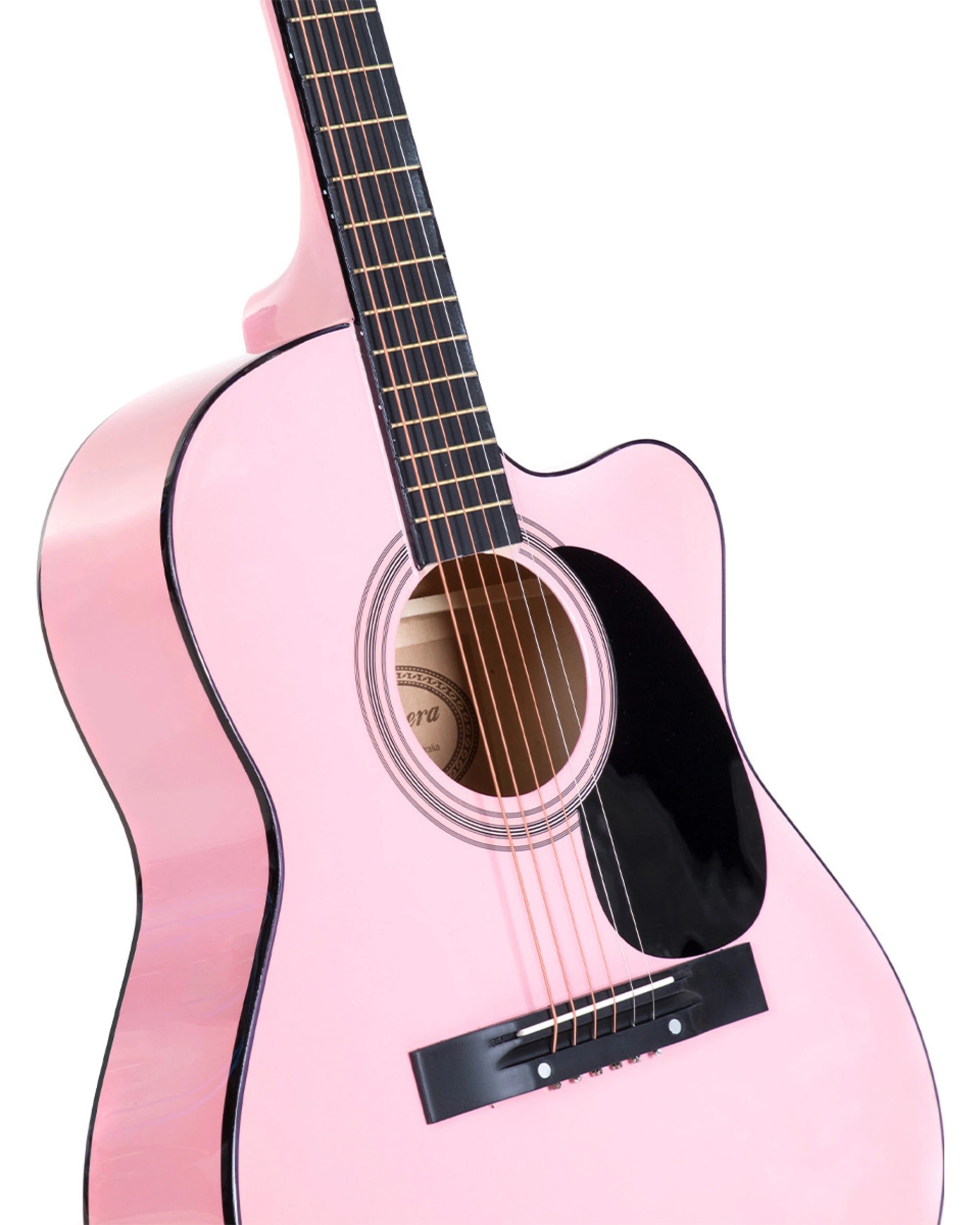 3 Karrera 40in Acoustic Guitar - Pink, 3 of 5
