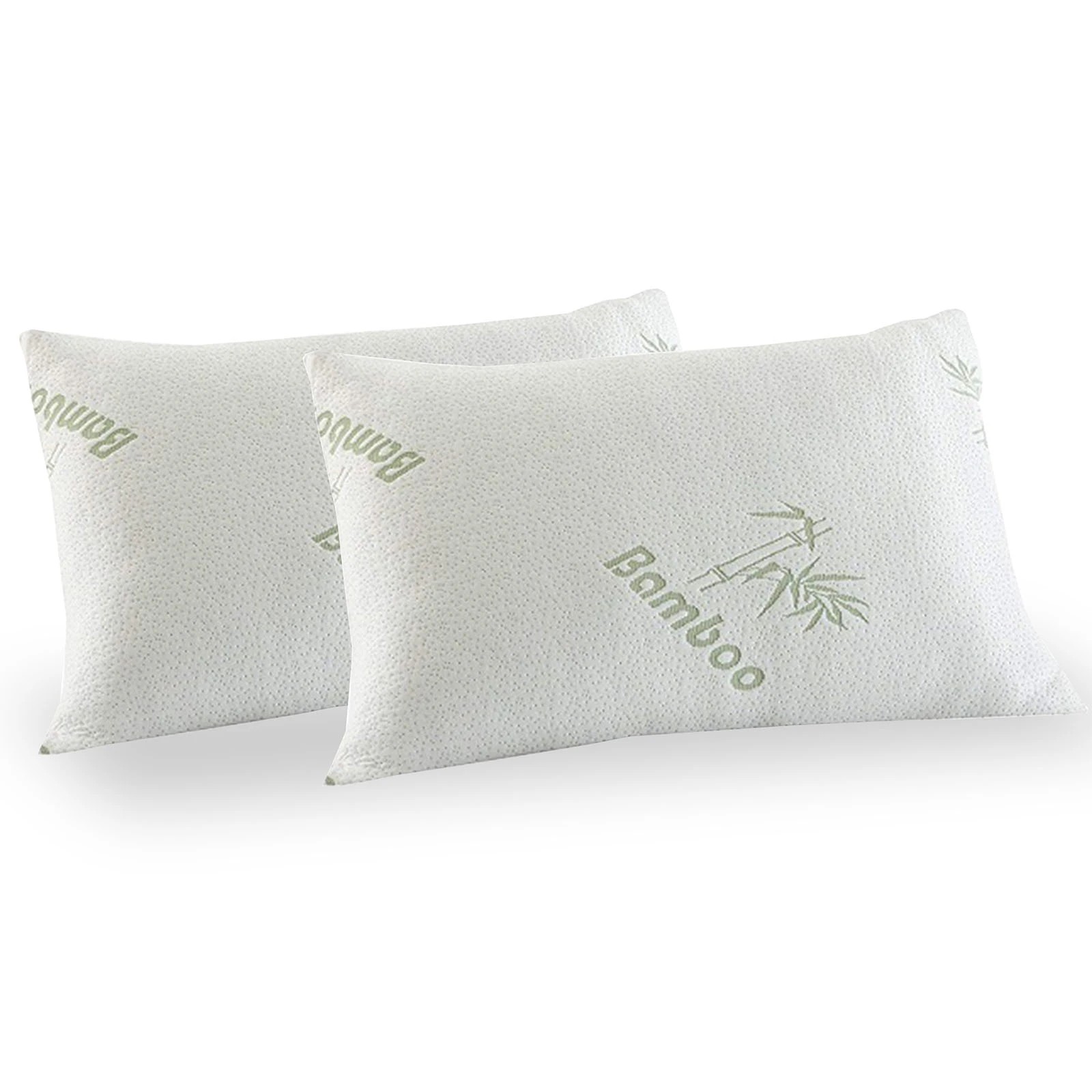 4 Royal Comfort Luxury Bamboo Covered Memory Foam Pillows 56 x 36cm Twin Pack - White, 4 of 4