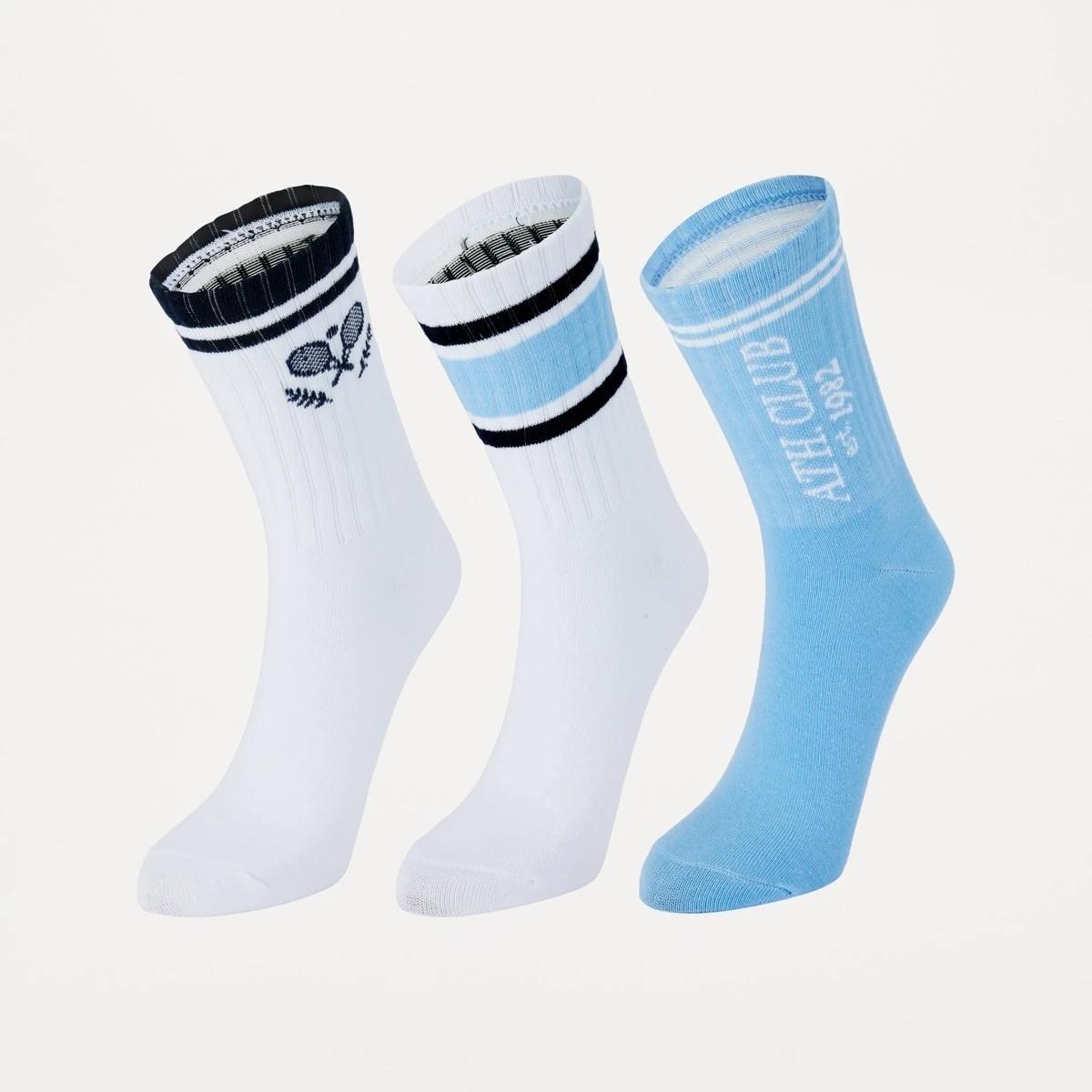 1 3 Pack Printed Crew Socks ATH CLUB, 1 of 3