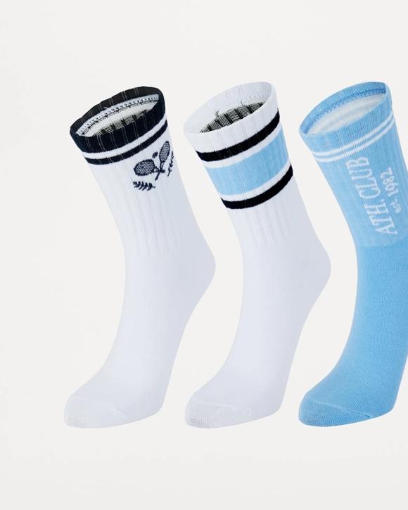 3 Pack Printed Crew Socks