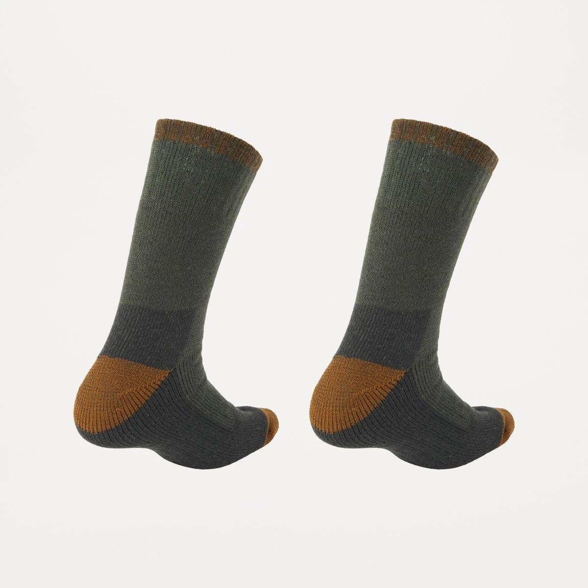 2 2 Pack Wool Blend Crew Socks OLIVE RUB, 2 of 3