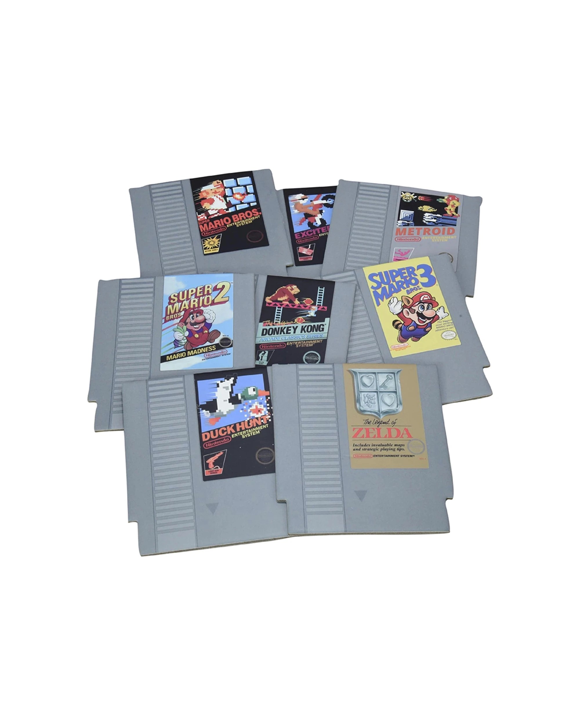 3 Nintendo 8pc Nes Game Cartridge Coasters Retro Set 9cm Double Sided 3y+. - Multi, 3 of 3