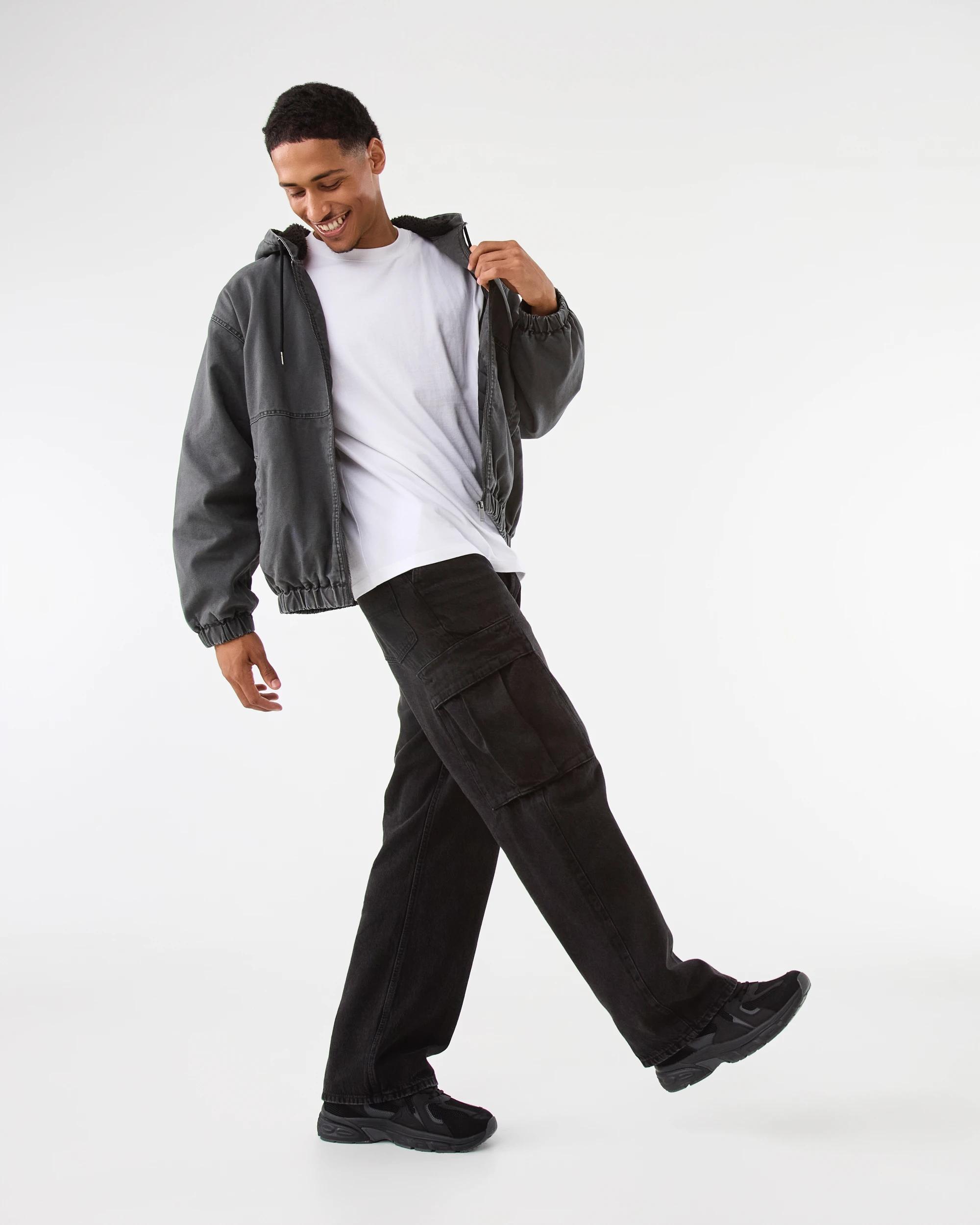 3 Washed Bomber Jacket Black, 3 of 7