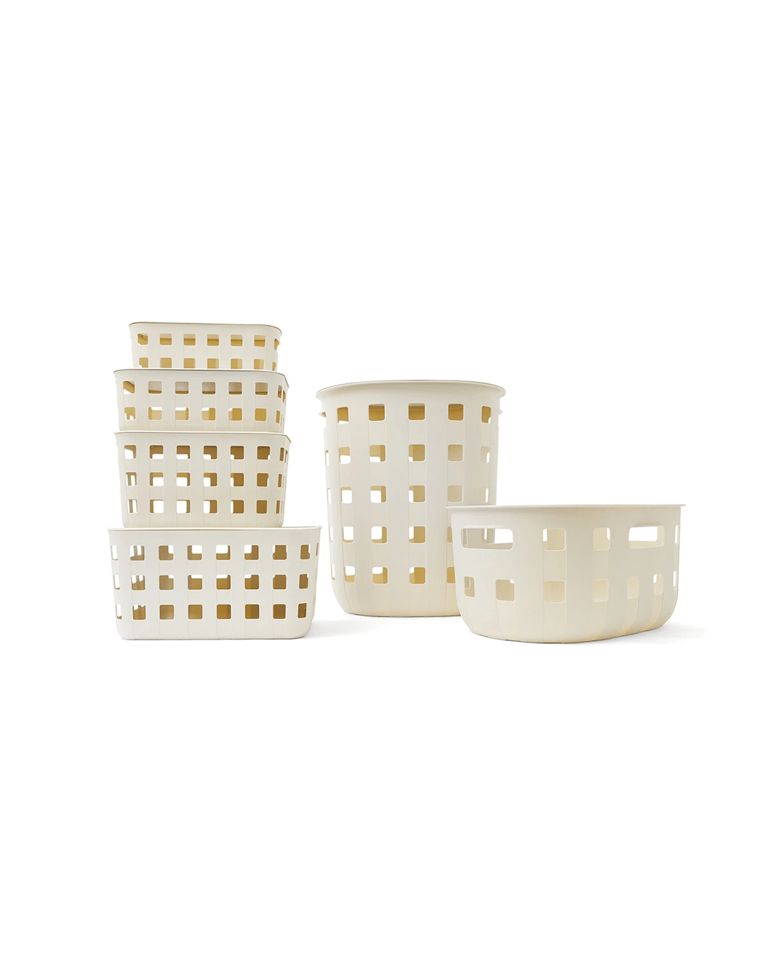 7 50L Trellis Laundry Basket - Beige, 7 of 7