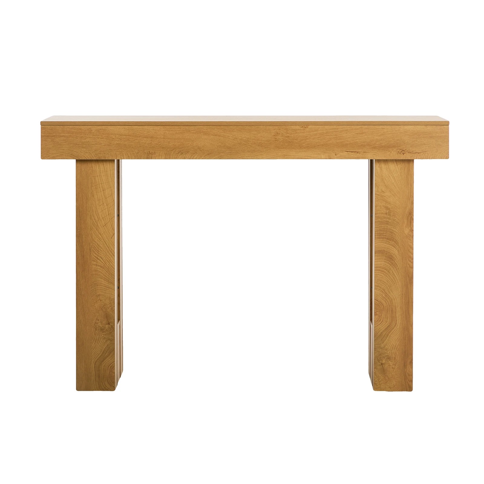 6 Oikiture Console Table Hallway Narrow Sofa Side Desk Storage Rack Behind - Natural, 6 of 7