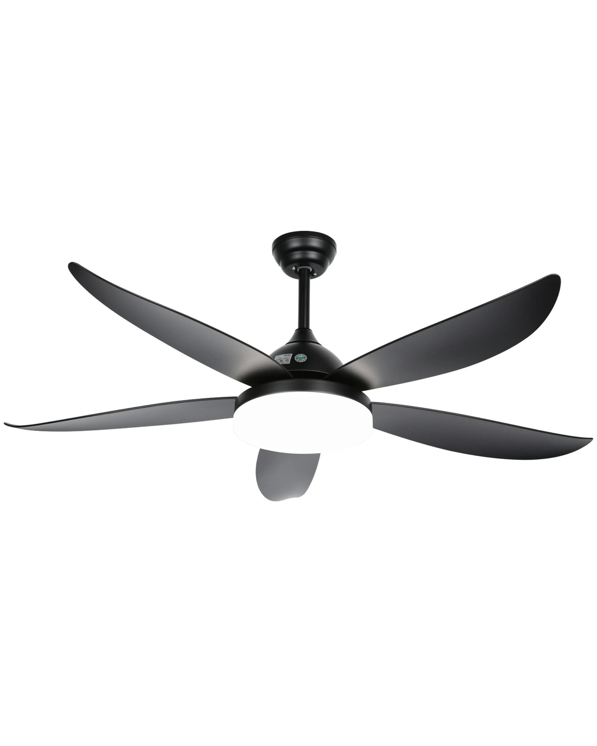 4 Advwin Ceiling Fans with 3-Color Light & 6 Speed, with 5 Quiet DC Reversible Blades Black, 4 of 8