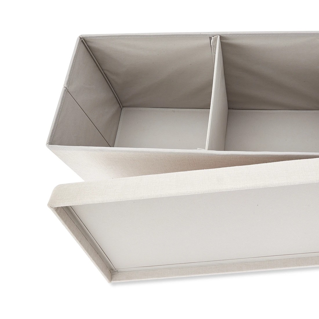 8 Linen Look Storage Ottoman - Beige, 8 of 10