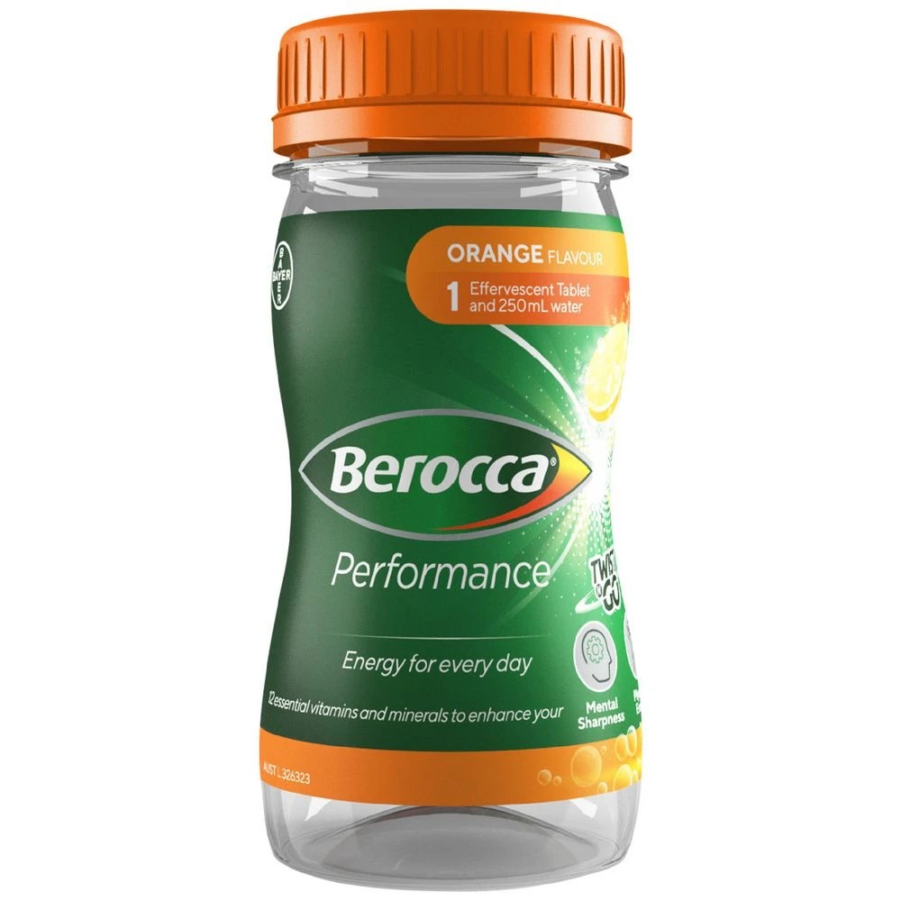 1 Berocca Twist n Go Performance Drink Orange 250mL, 1 of 3