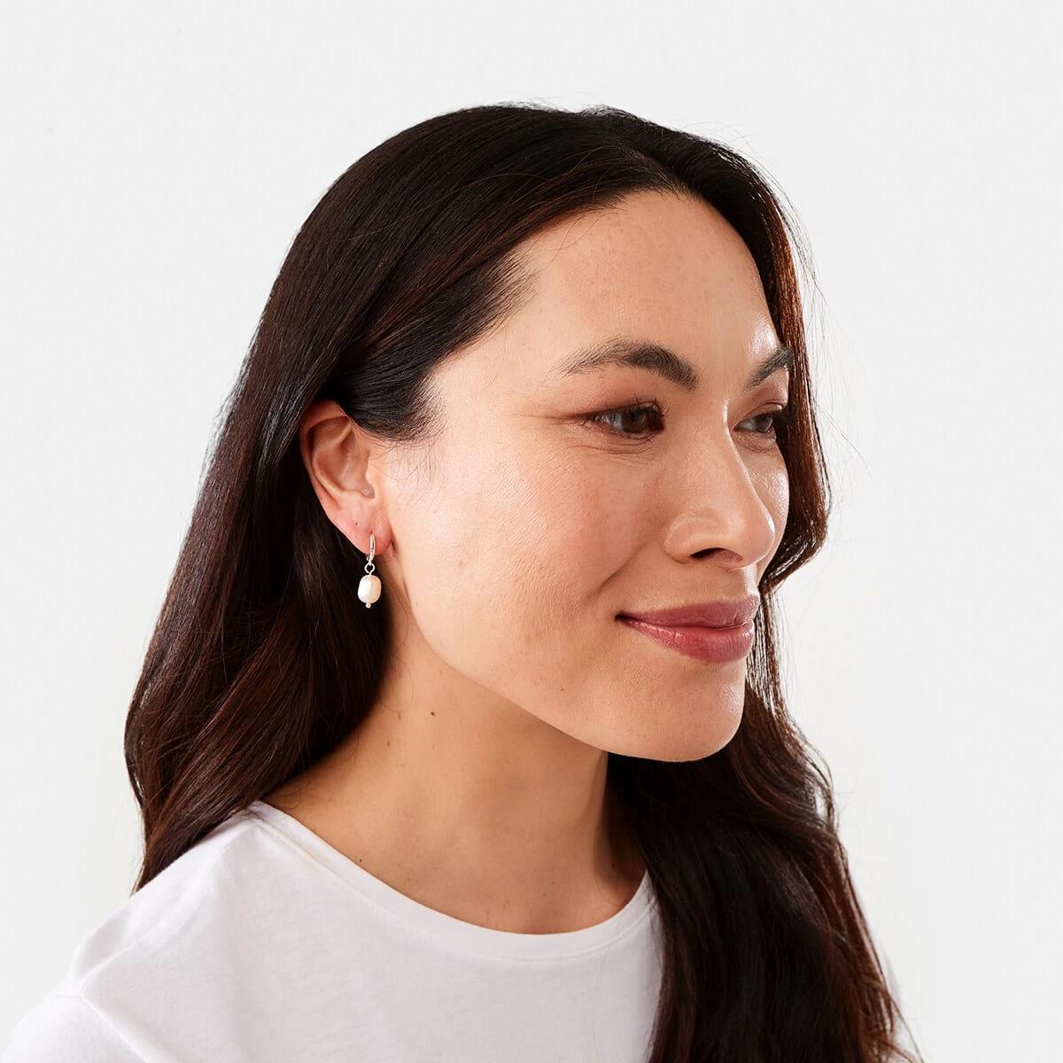 3 Sterling Silver Pearl Drop Earrings Silver, 3 of 5