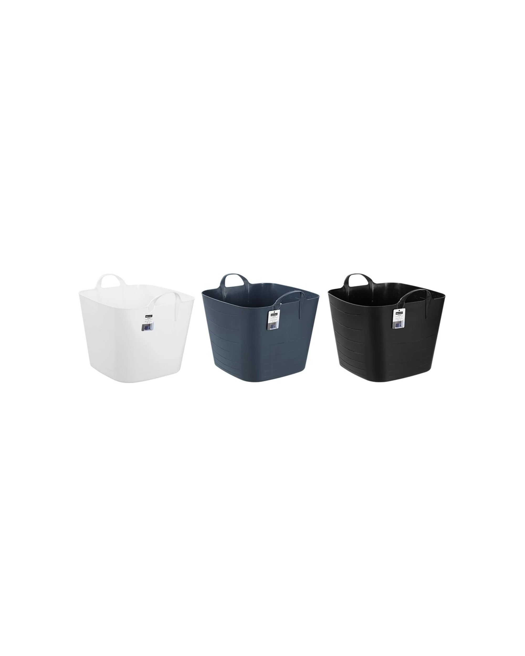 2 Boxsweden Square Flexible Tub 40l Storage Home Organiser With Handle - Assorted, 2 of 9