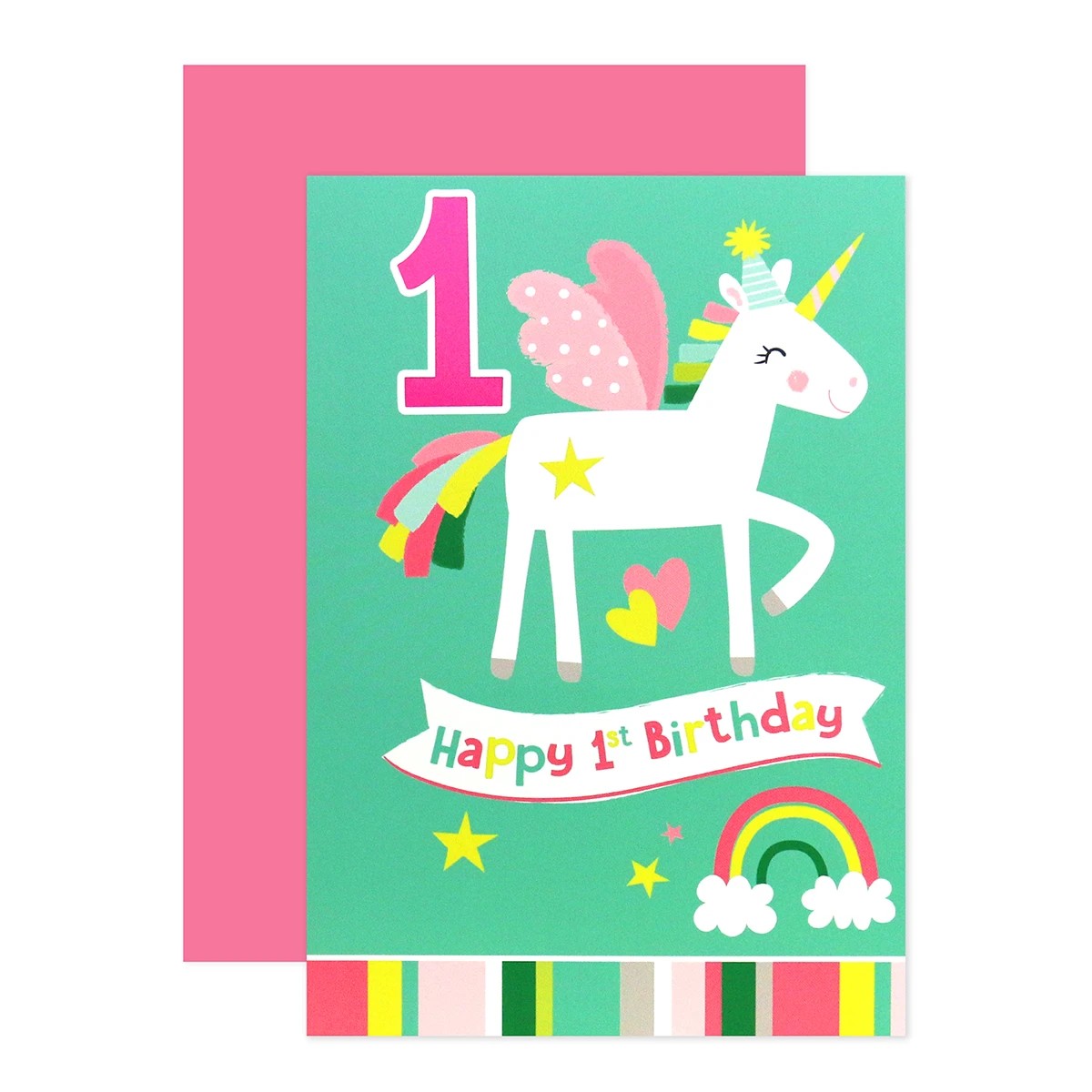 1 Connections from Hallmark 1st Birthday Card - Unicorn, 1 of 3