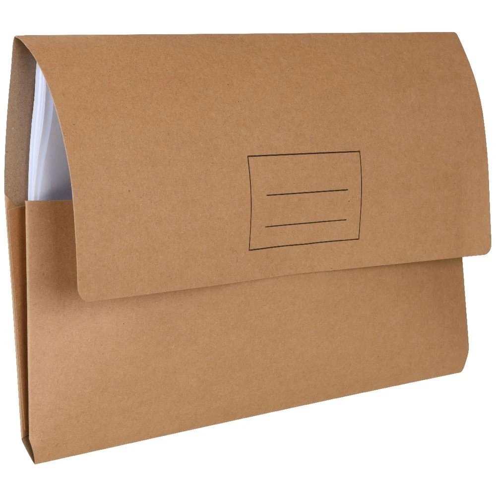 4 J.Burrows Document Wallet 250GSM Kraft 10 Pack, 4 of 4
