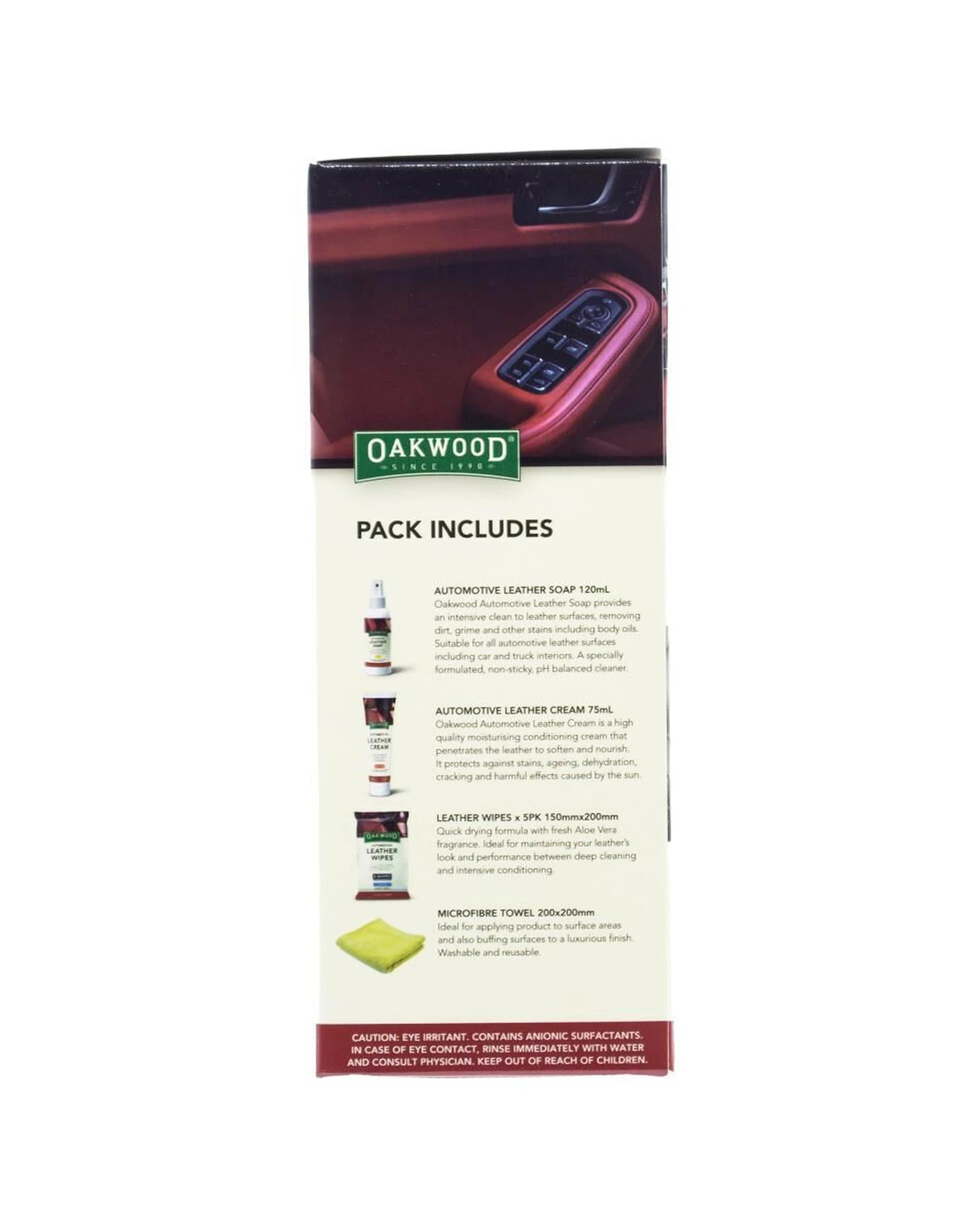 4 3x4pc Oakwood Automotive Leather Protection Pack Clean Condition Maintain - Multi, 4 of 5