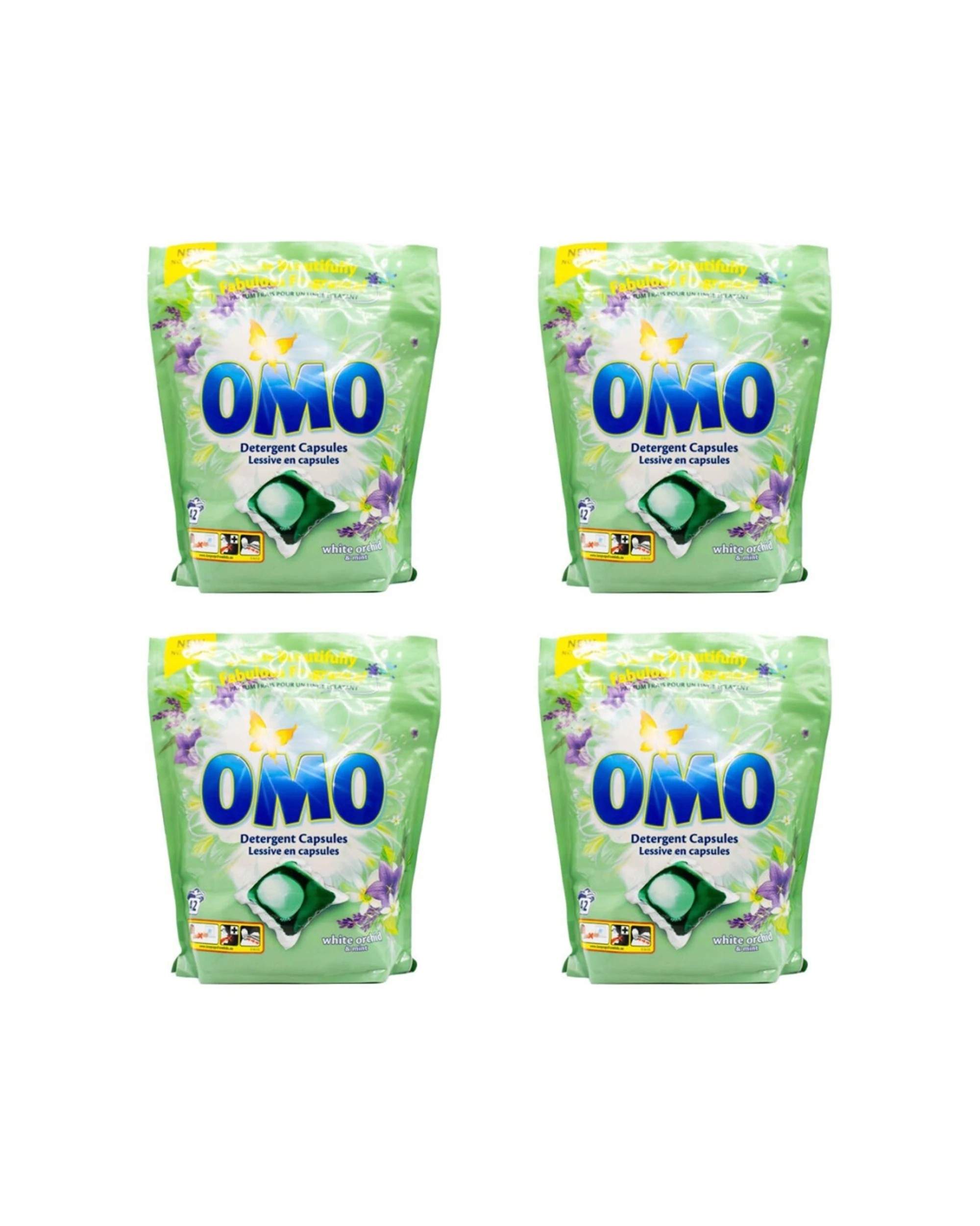 1 Omo Detergent Laundry Capsules 4 x 42pc PreMeasured Effective Cleaning, 1 of 3