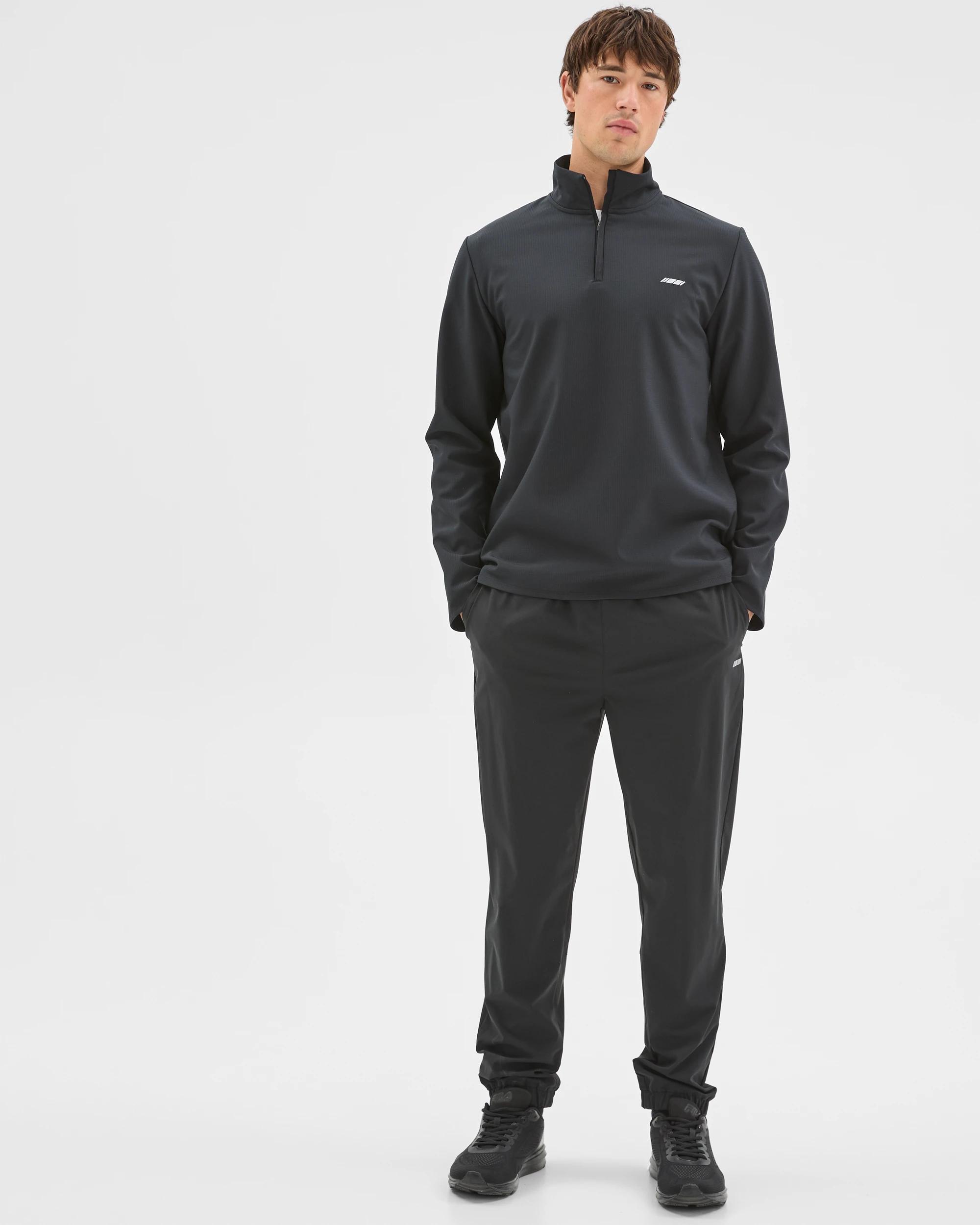 2 Target Active Active Bonded Quarter Zip Jumper BLACK, 2 of 7