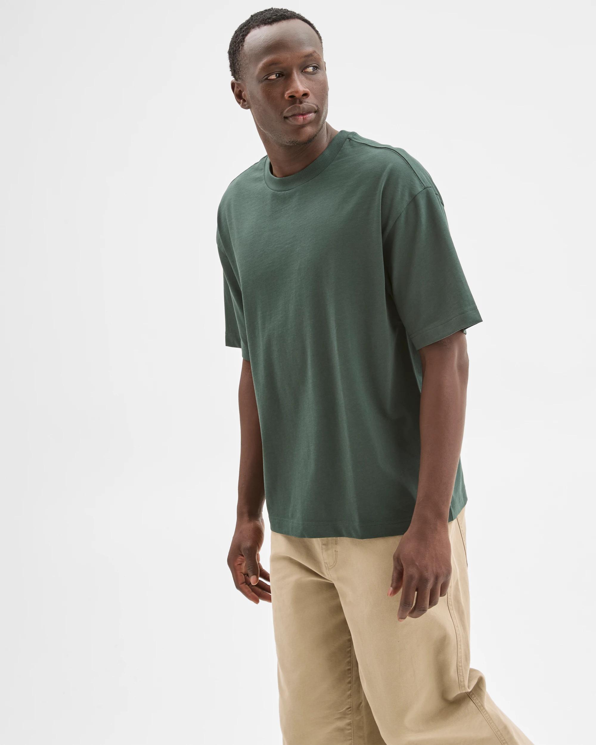 5 Commons Australian Cotton Oversized Heavy Core T-Shirt DARK GREEN, 5 of 6