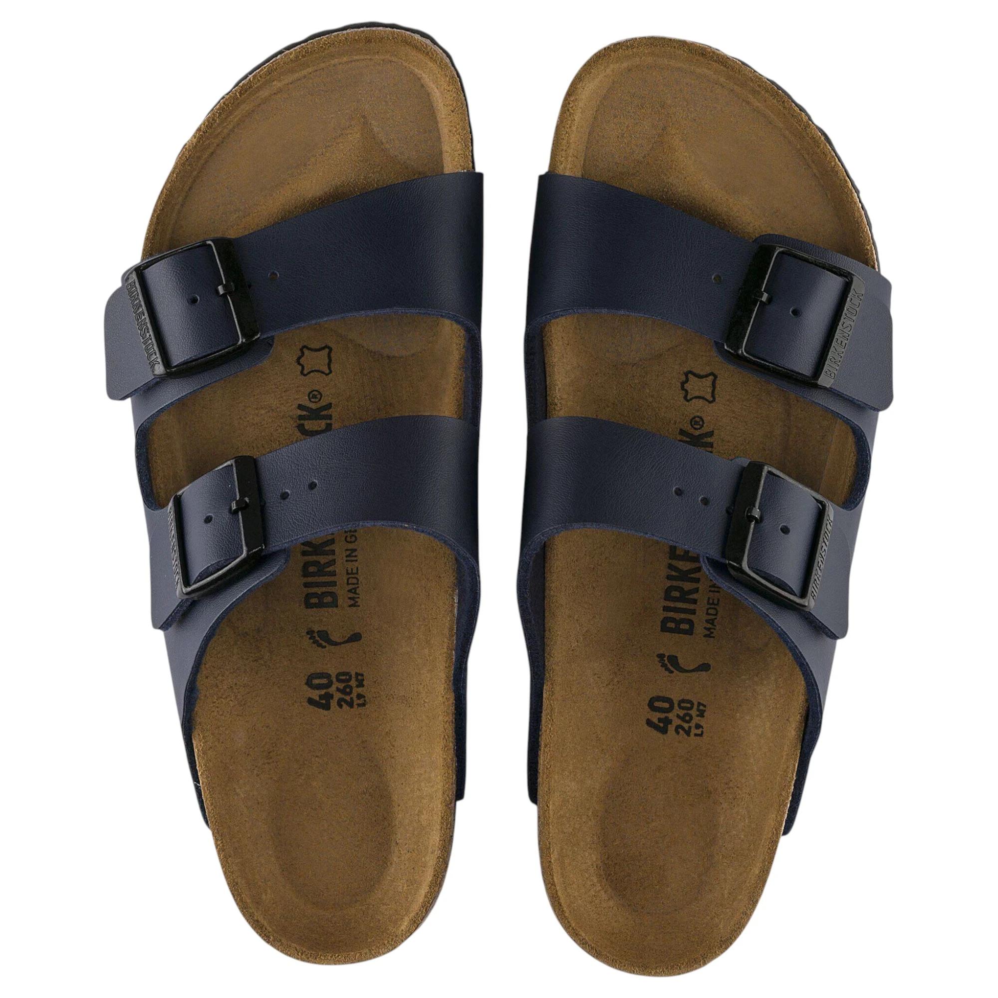 6 Birkenstock Unisex Arizona Birko-Flor Slip On Sandals BLUE, 6 of 8