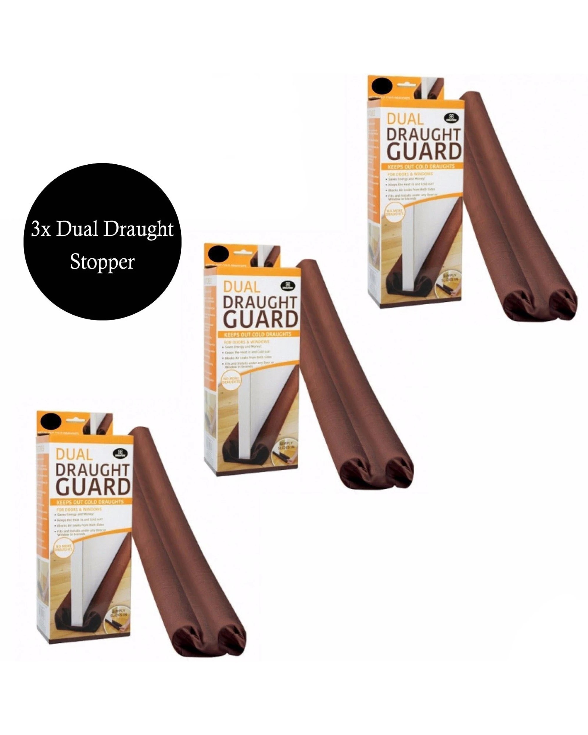 8 BR Home Dual Draft Stopper - Double-Sided Door Guard Cover for Weather Sealing, 8 of 9