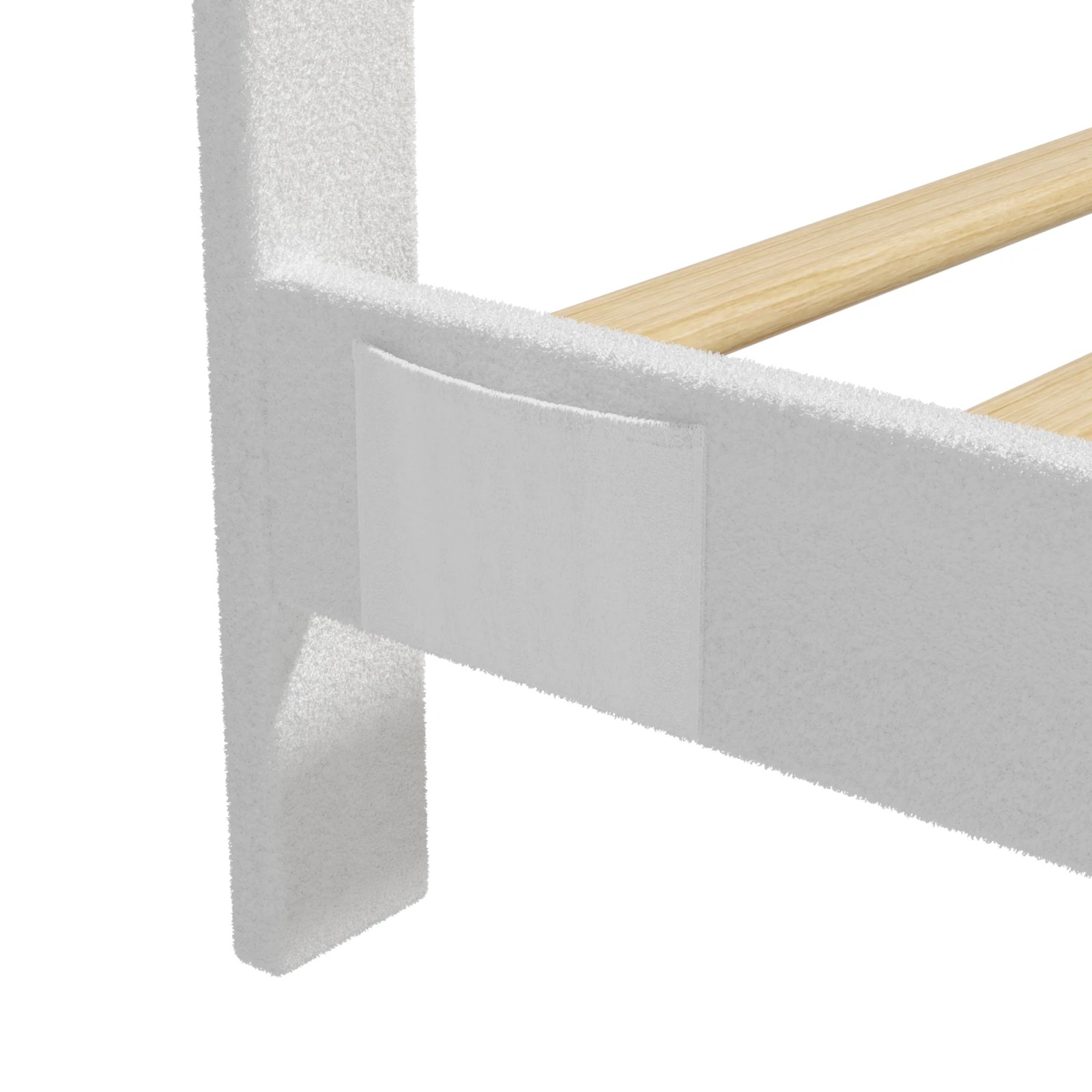 4 Advwin LED Floating Bed Frame with Adjustable Headboard and Storage Bags King Single - White, 4 of 7