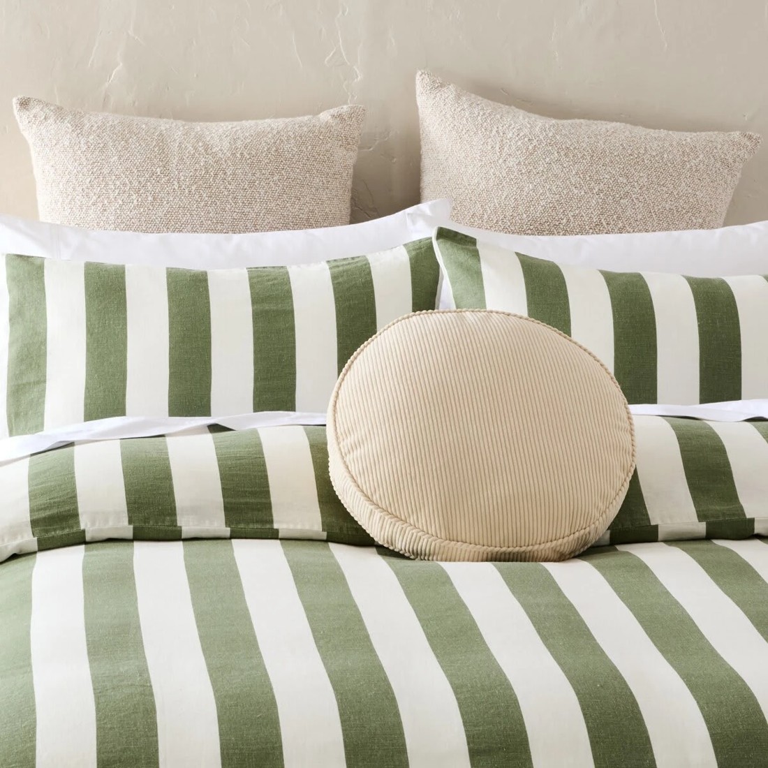 5 Corduroy Round Cushion - Beige, 5 of 5