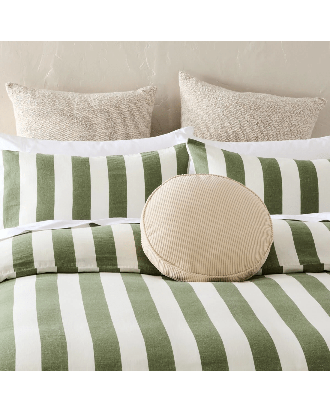 5 Corduroy Round Cushion - Beige, 5 of 5