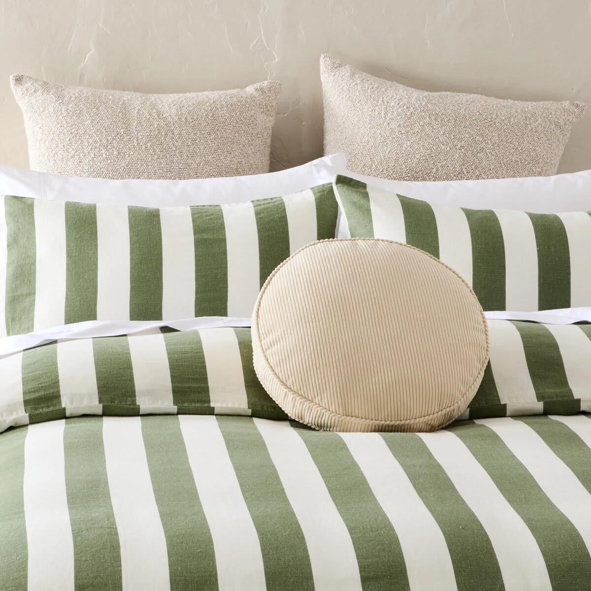 5 Corduroy Round Cushion - Beige, 5 of 5