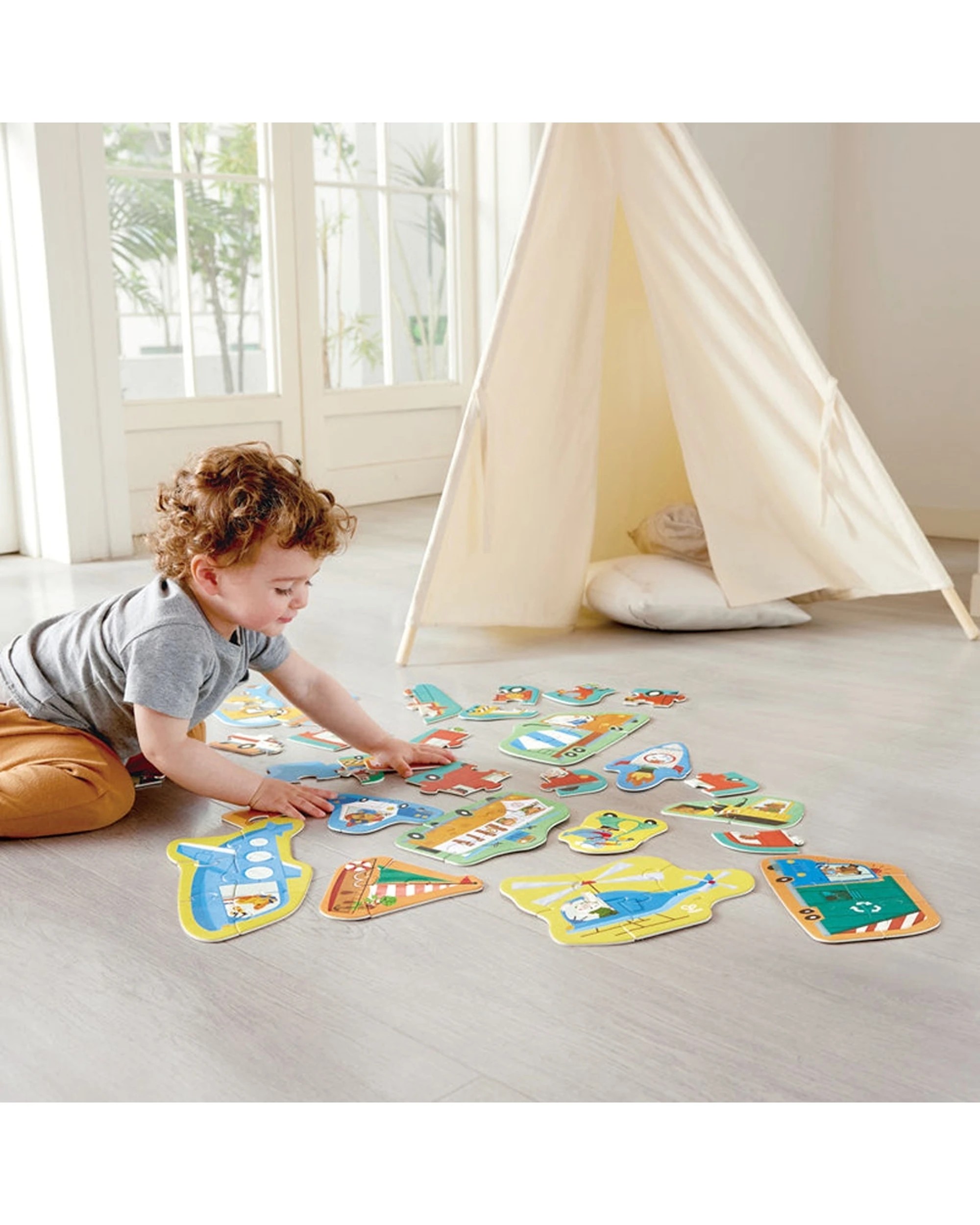 4 Hape Wheels & Wonders Puzzle Toy For Toddlers Educational Developmental Puzzle Set - Multi, 4 of 4