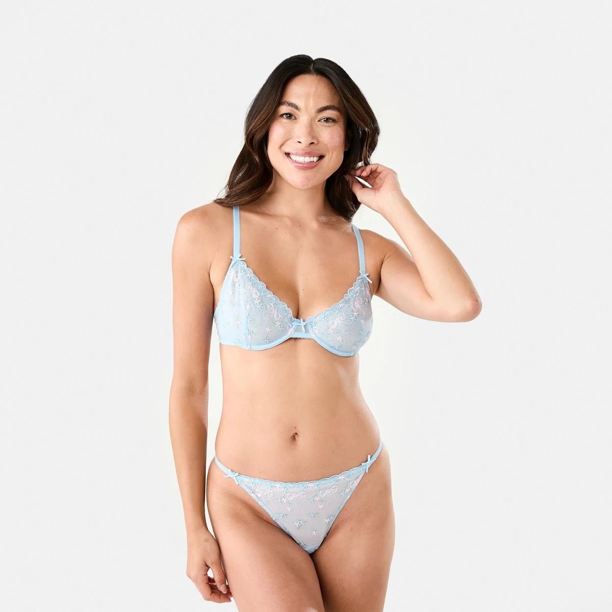 8 Co-ordinated Soft Cup Mesh Underwire Bra Bow Frl Wb, 8 of 8