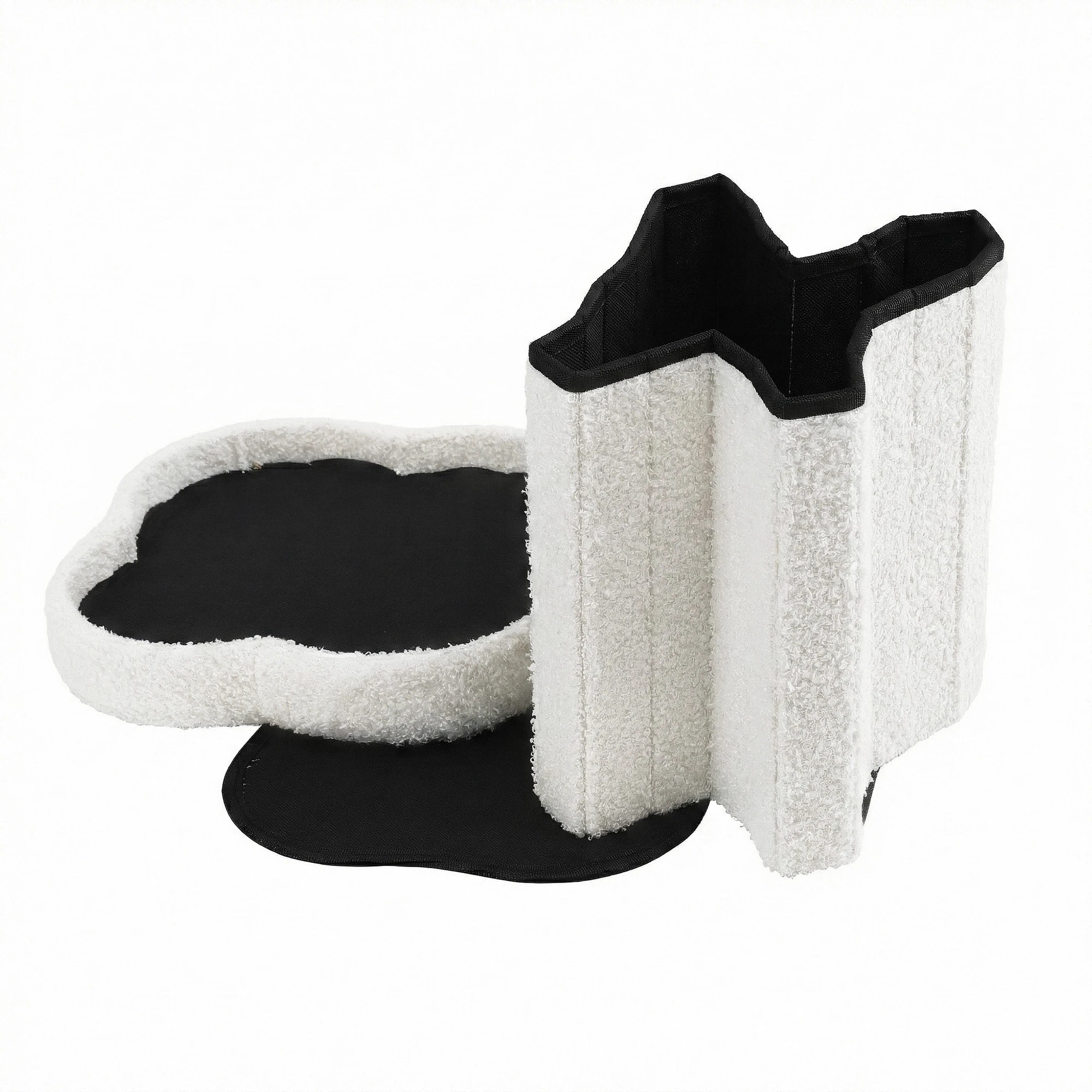 1 Artiss Storage Ottoman Foot Stool Foldable - White, 1 of 4