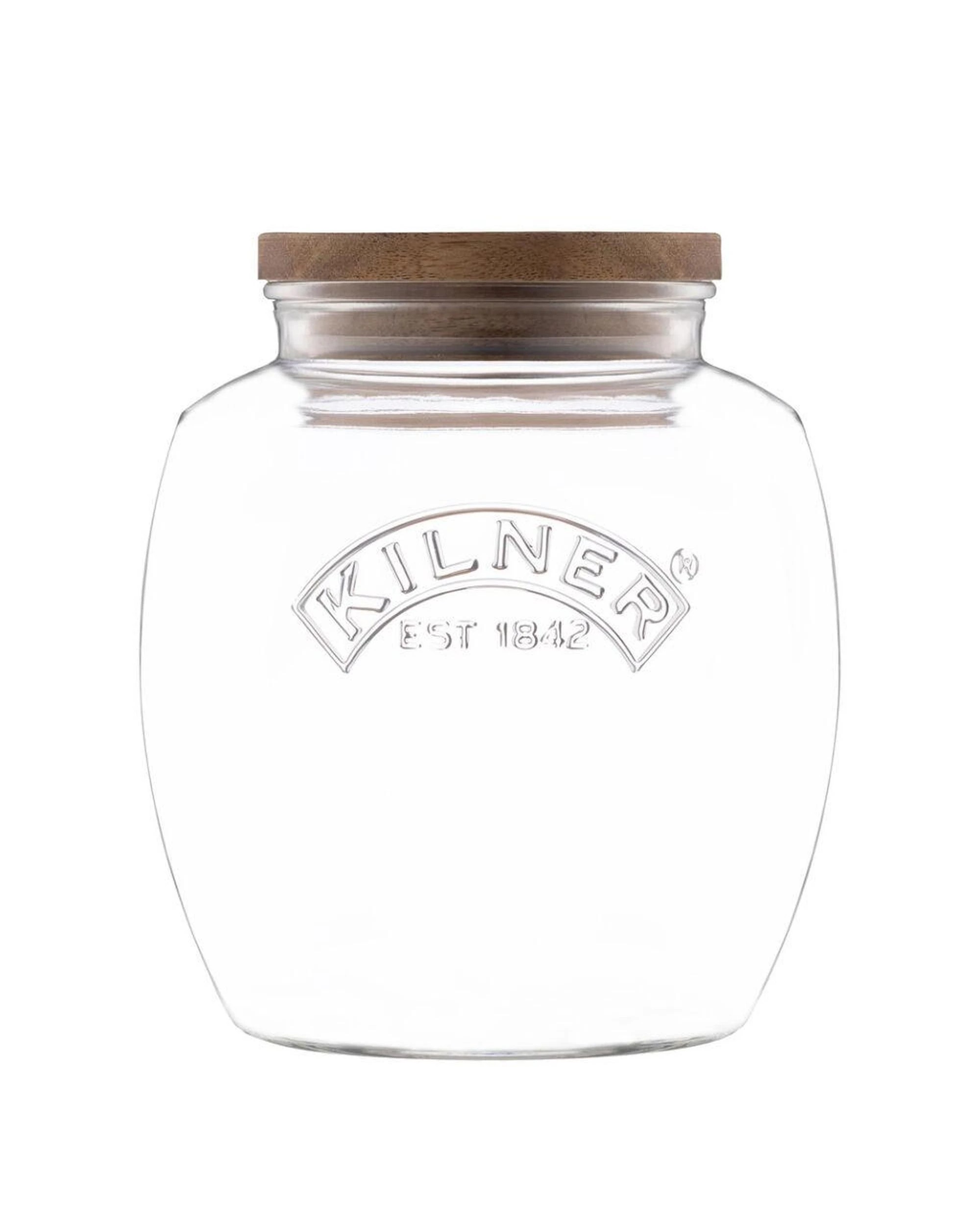 1 Kilner Universal Storage Jar with Acacia Lid 2L, 1 of 4
