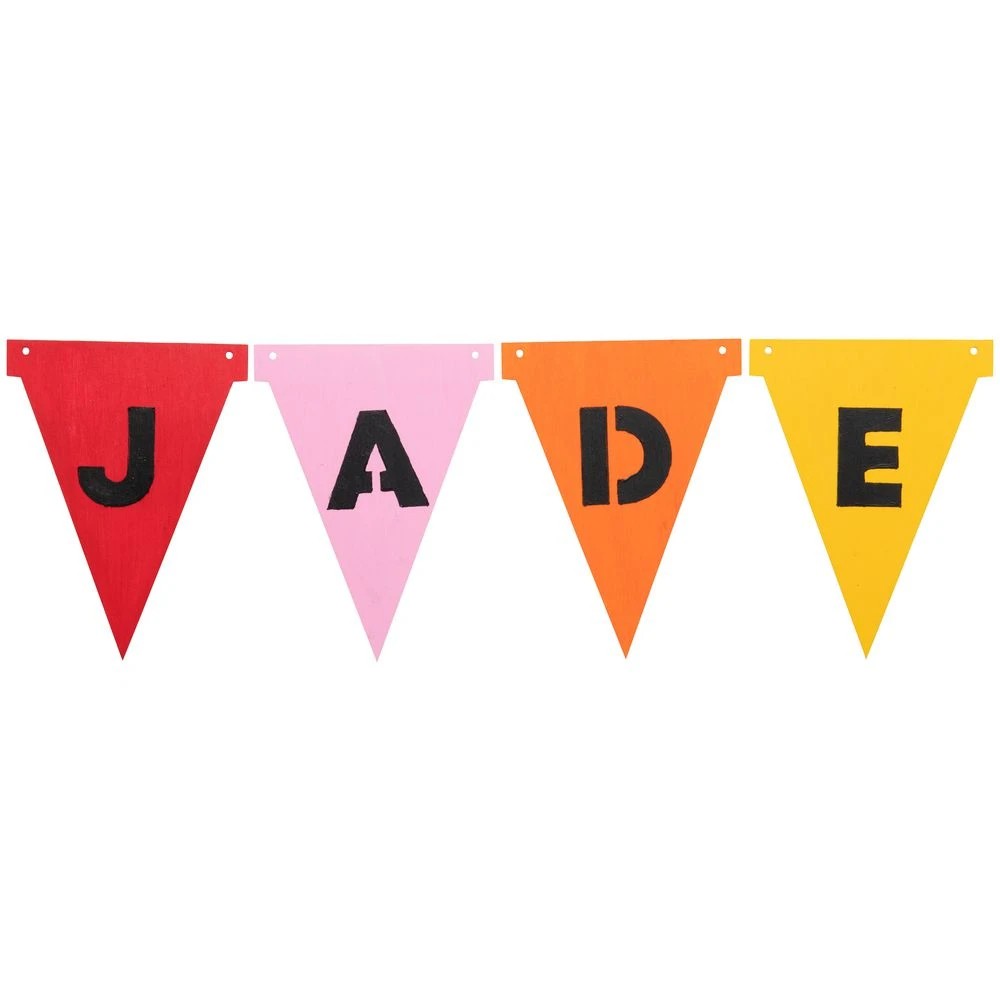 3 Kadink Plywood Bunting & Twine Kit 2m 8 Piece, 3 of 3