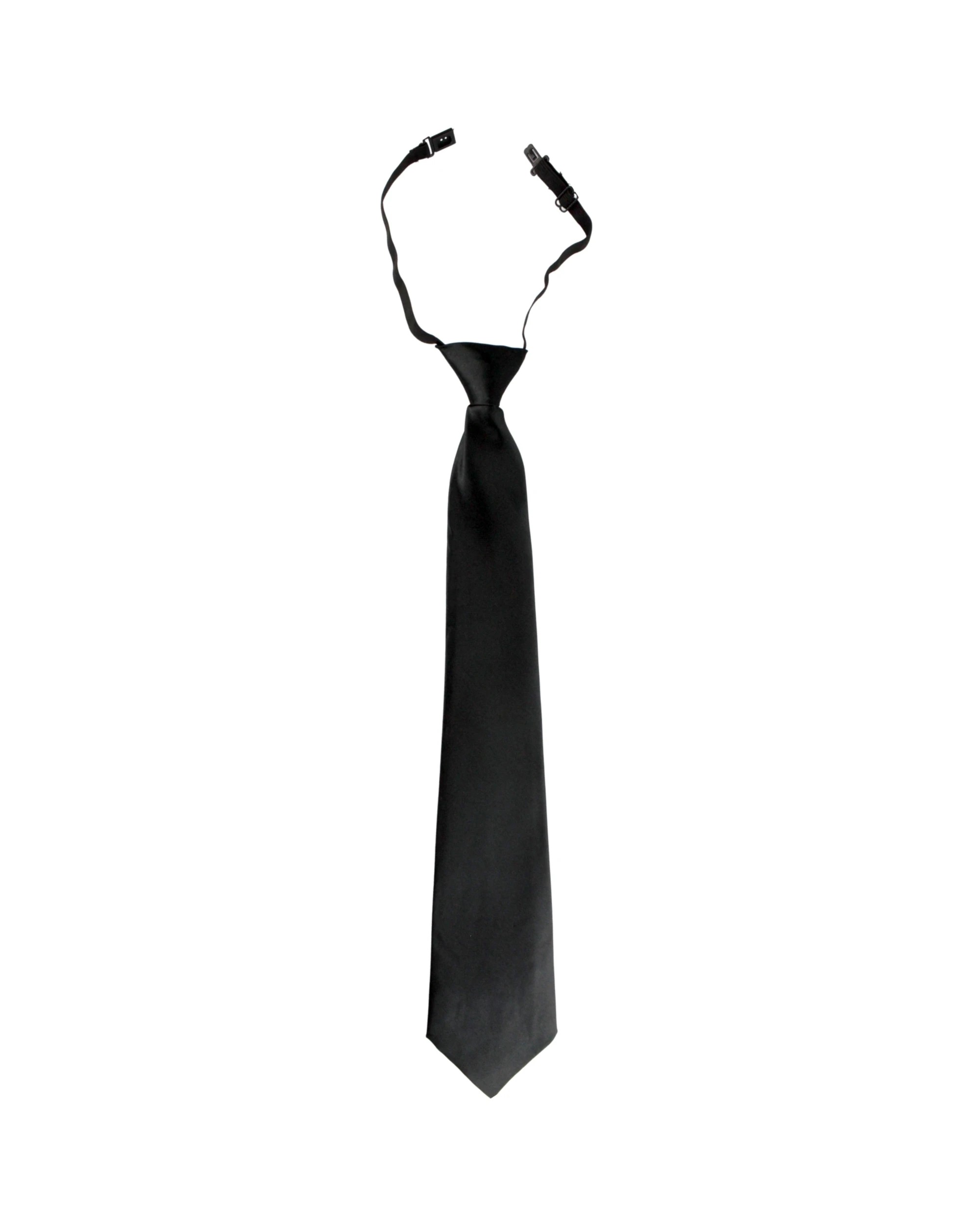 2 Partyrama Black Satin Tie - Black, 2 of 4