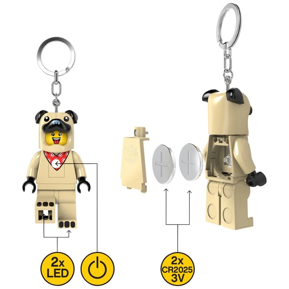 6 Lego Pug LEDLITE Keyring, 6 of 6