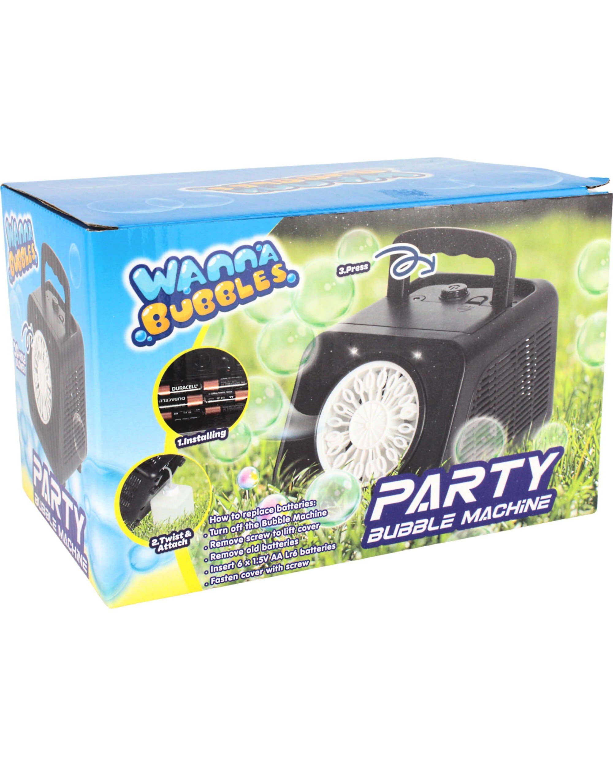 3 Alpen Battery Operated Bubble Machine 20 Hole - Black, 3 of 4