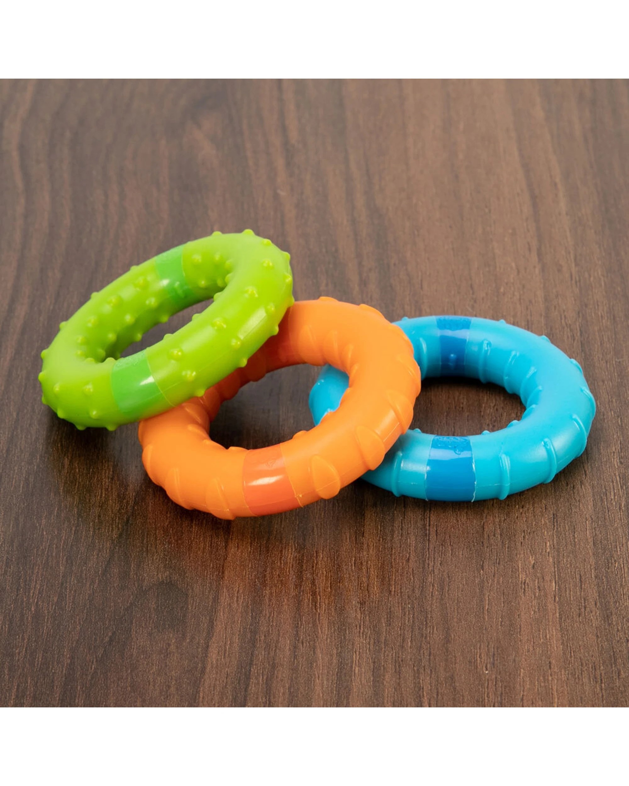 7 Fat Brain Toy Co Silly Rings Toy Set Of 3 Textured Magnetic Sensory Rings - Multi, 7 of 8