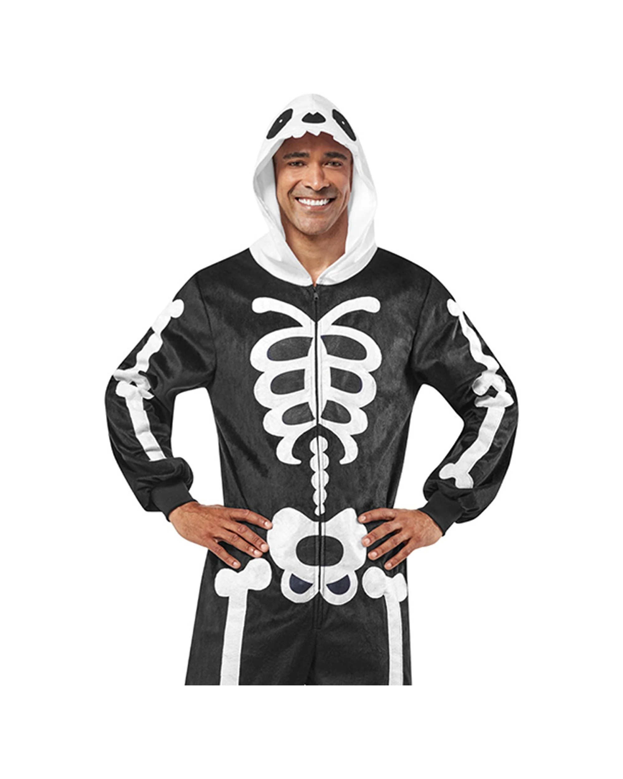 2 Rubies Skeleton One Piece Costume Party Dress-Up Size S-M - Black, 2 of 3