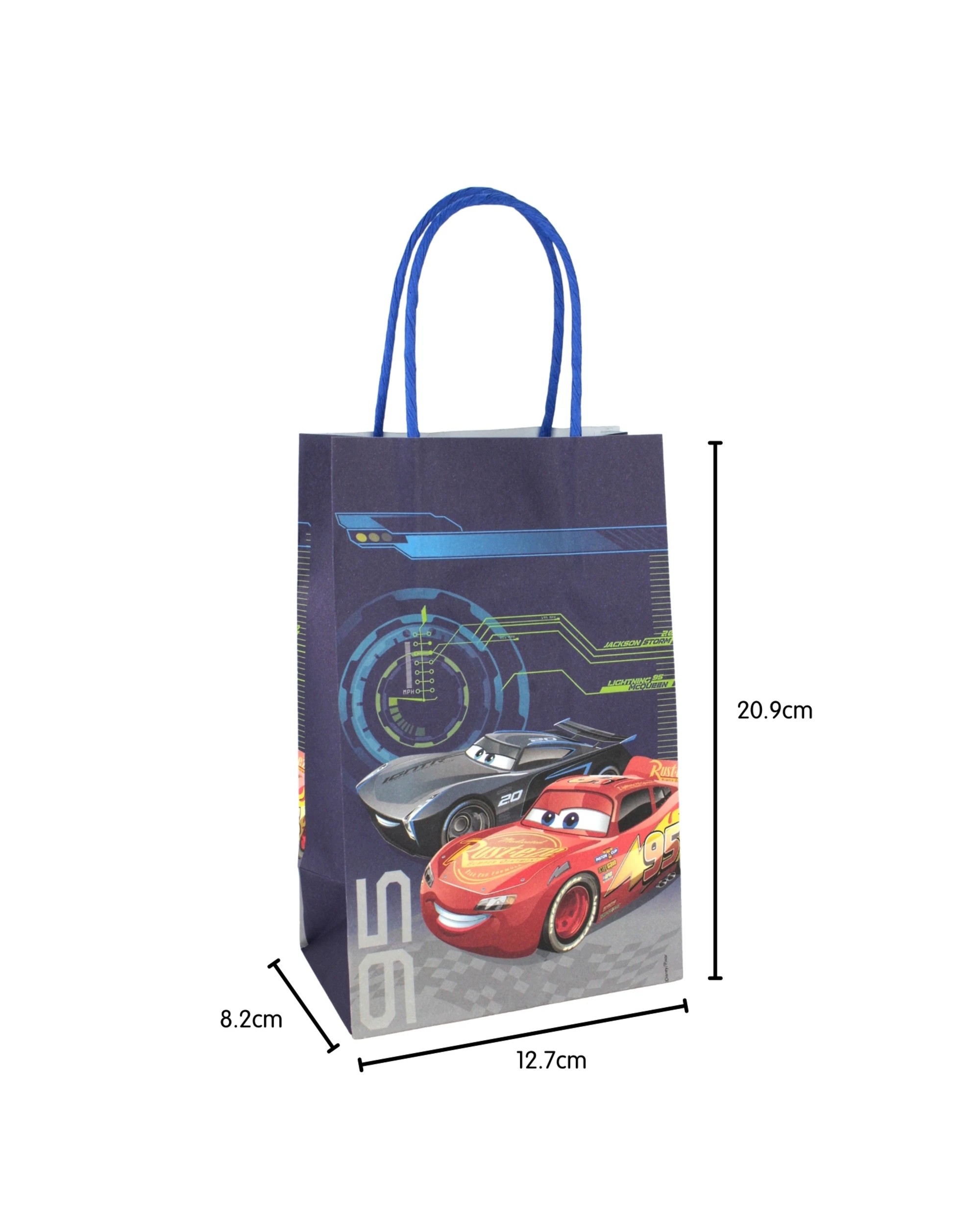2 Cars 3 Paper Gift Bags (Pack of 8), 2 of 3