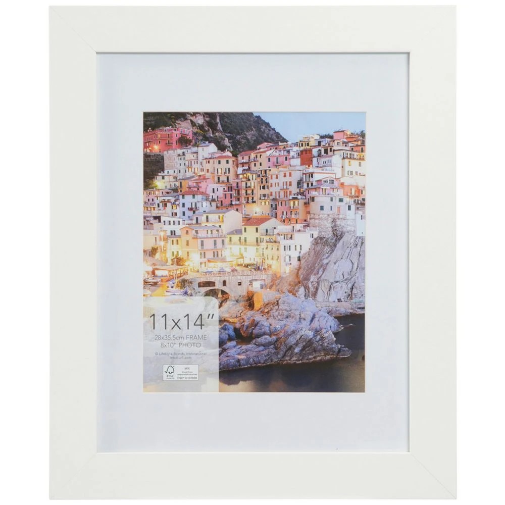 1 Sorrento 11x14" Frame White, 1 of 4