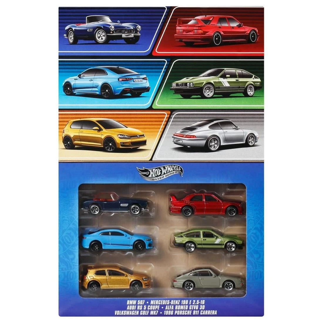 1 6 Pack Hot Wheels Silver Series Euro Style Car Set, 1 of 8