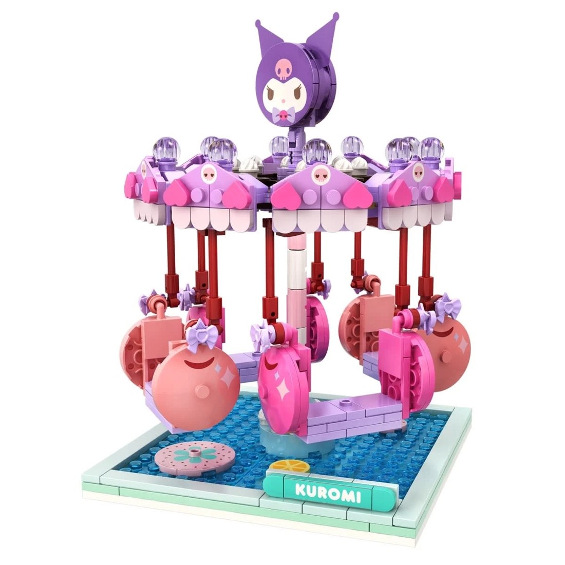 4 Hello Kitty and Friends YuMe Blocks: Summer Wunderland Series Kuromi Swing Ride, 4 of 7