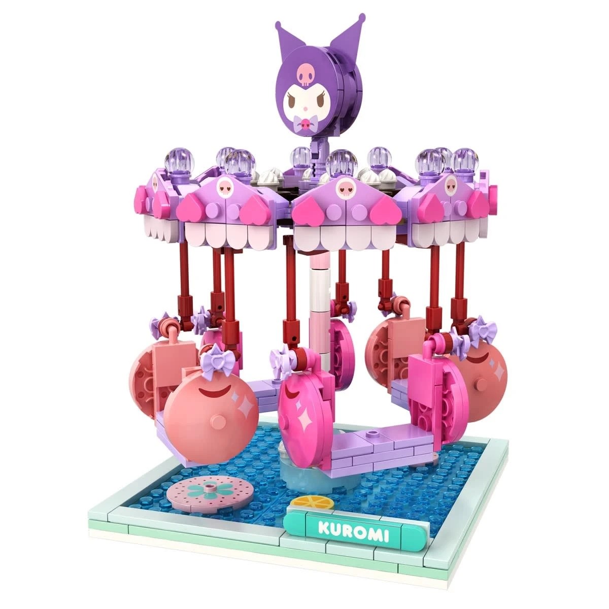 4 Hello Kitty and Friends YuMe Blocks: Summer Wunderland Series Kuromi Swing Ride, 4 of 7