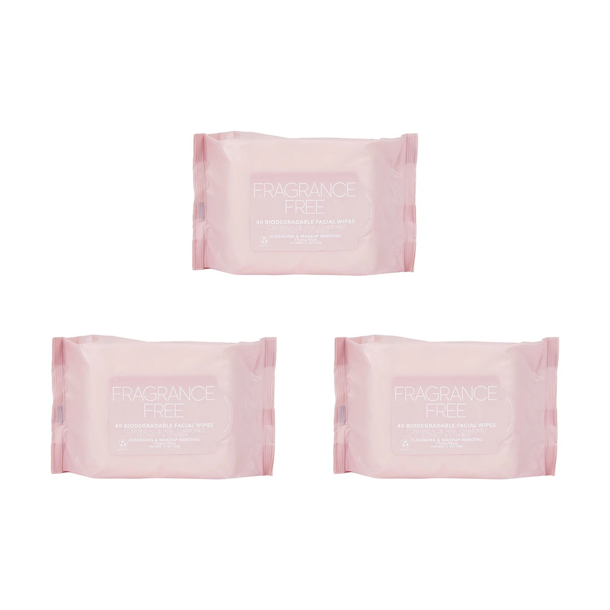 1 Triple Pack Cleansing & Makeup Removal Facial Wipes - Fragrance Free, 1 of 6