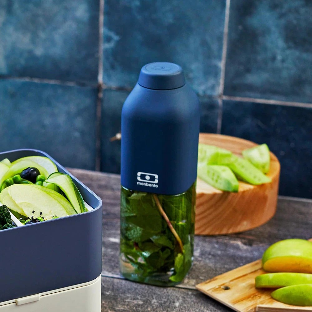 2 Monbento Mb Positive M Reusable Water Bottle - Blue, 2 of 4