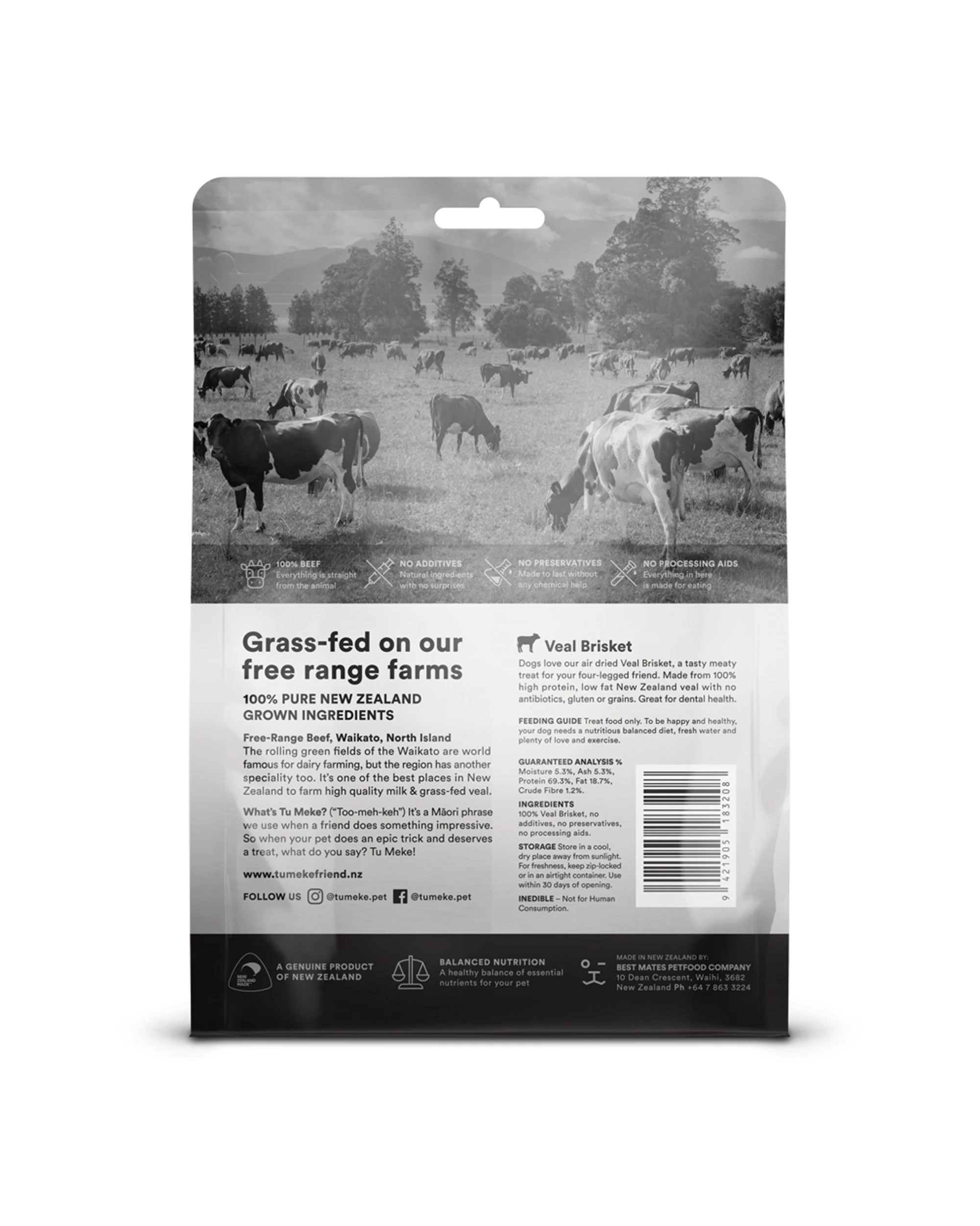 4 Tu Meke Friend 2 x 100g Air-Dried Natural Dog Treats Veal Brisket Free-Run - Plain, 4 of 4