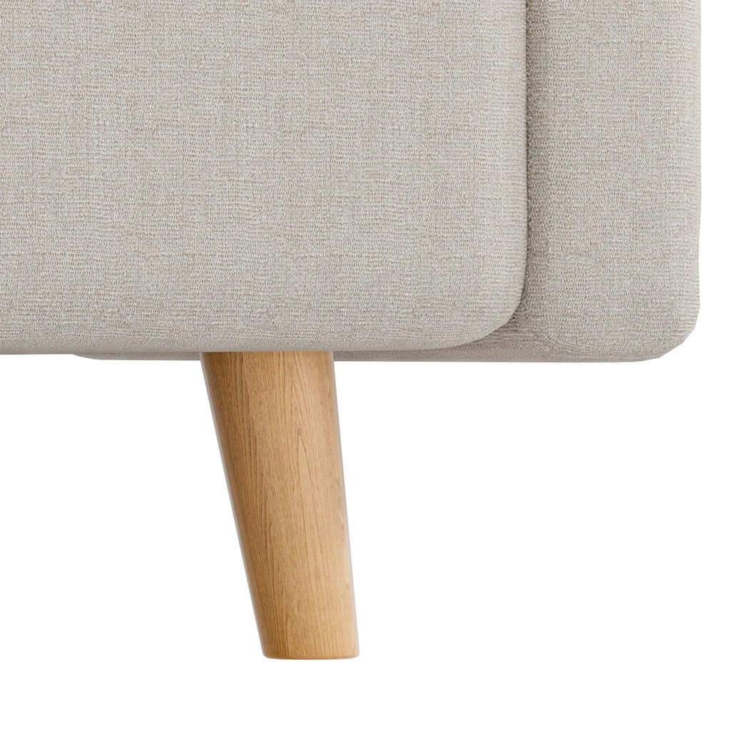 4 Levede Sofa Bed Solid Wood Frame in Beige, 4 of 6