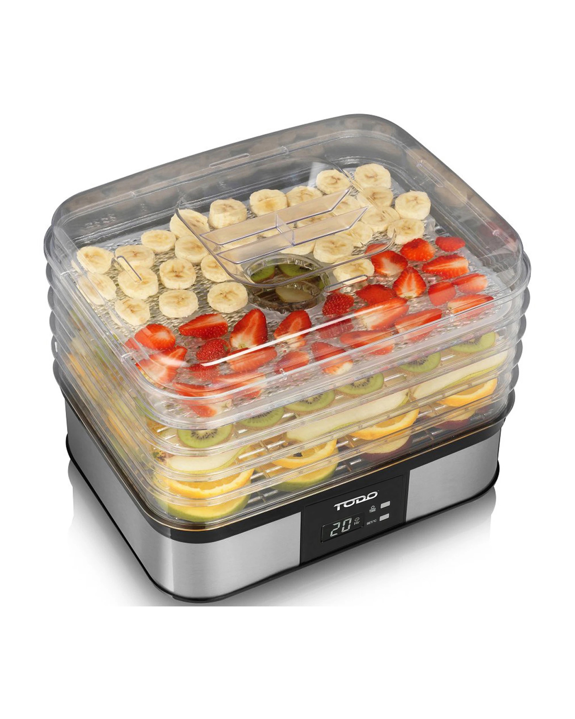 6 TODO 250W Stainless Steel Food Dehydrator Preserve Yogurt Fruit Dryer Jerky Maker, 6 of 7