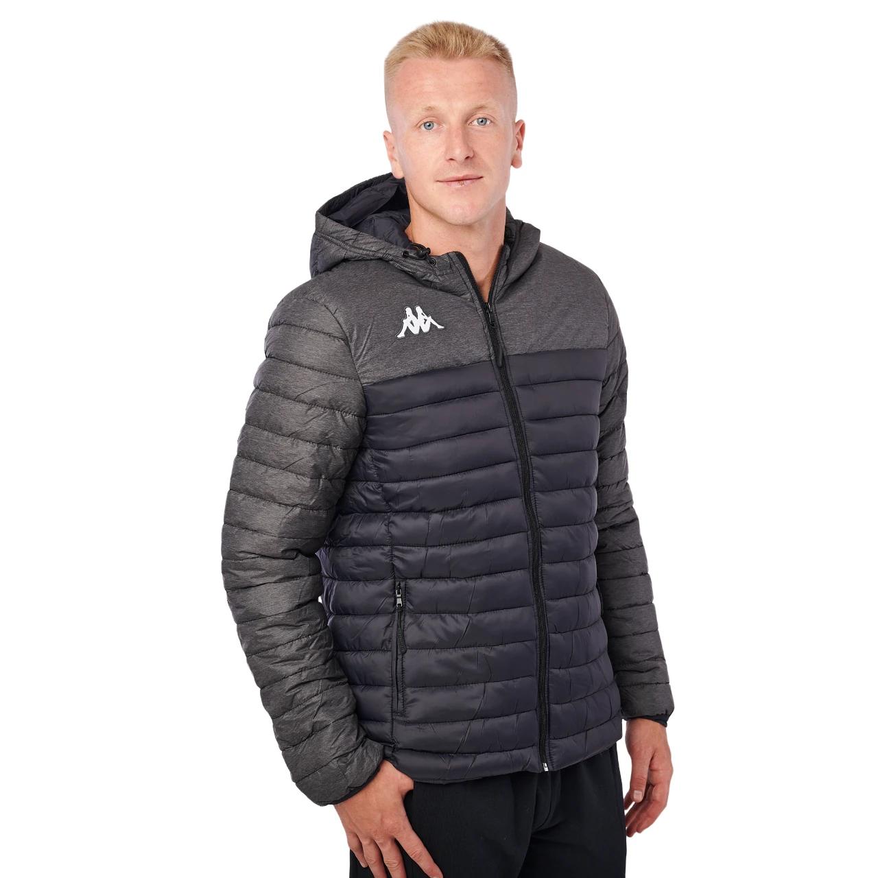 4 Kappa Mens Training Lamezio Black/ Grey Peformance Jacket BLACK/GREY, 4 of 7